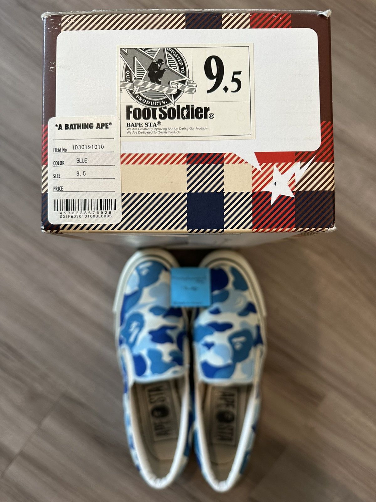 Bape Bape Yank Sta ABC Camo (Blue) Size 9.5 Size US 9.5 / EU 42-43 - 3 Thumbnail