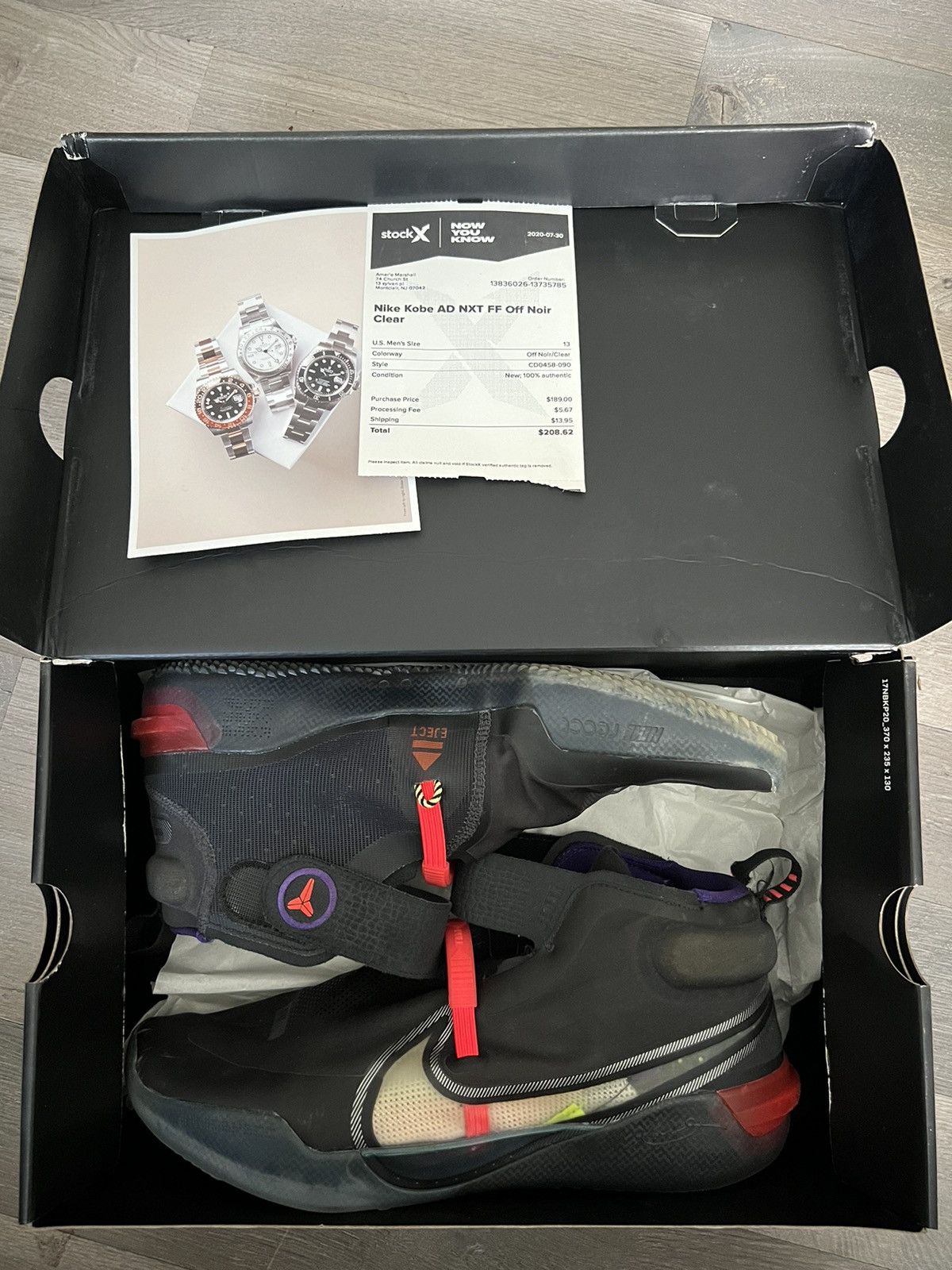 image of Nike Kobe Ad Nxt Ff Shoes in Black, Men's (Size 13)