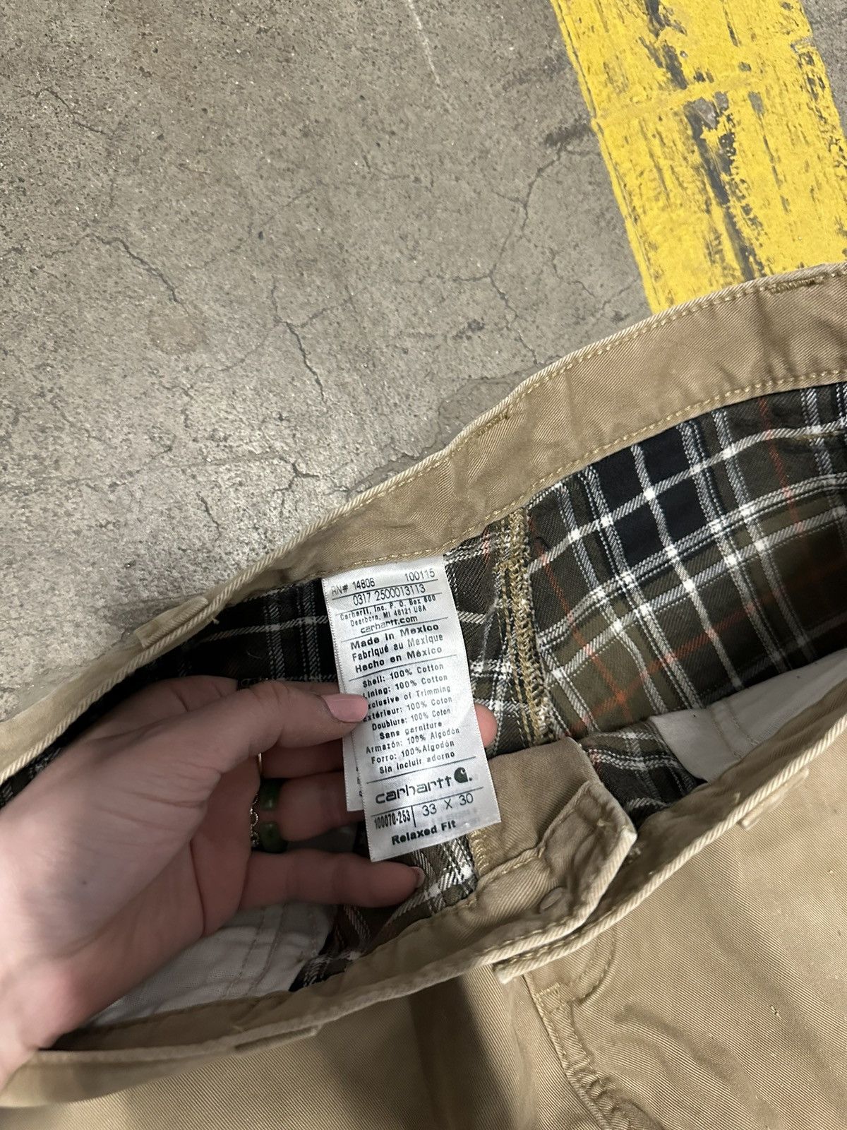 Carhartt × Vintage Y2K carhartt plaid lined jeans Size US 33 - 2 Thumbnail