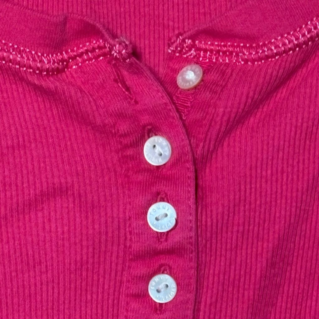 Tommy Hilfiger Women's Pink Henley Top Size L / US 10 / IT 46 - 5 Thumbnail