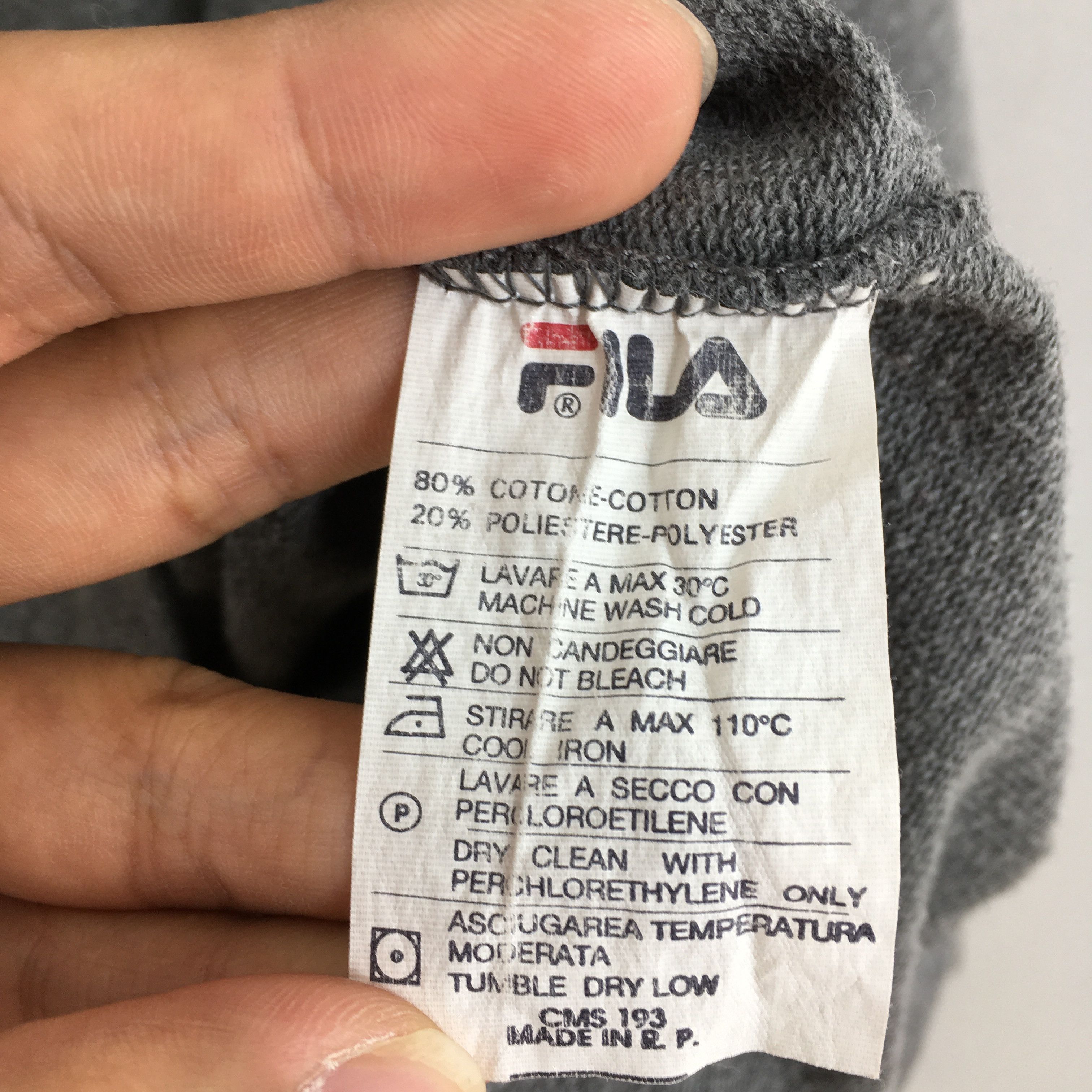 Fila × Vintage Vintage Fila Italia Gray Sweatshirt Large Size US L / EU 52-54 / 3 - 3 Thumbnail