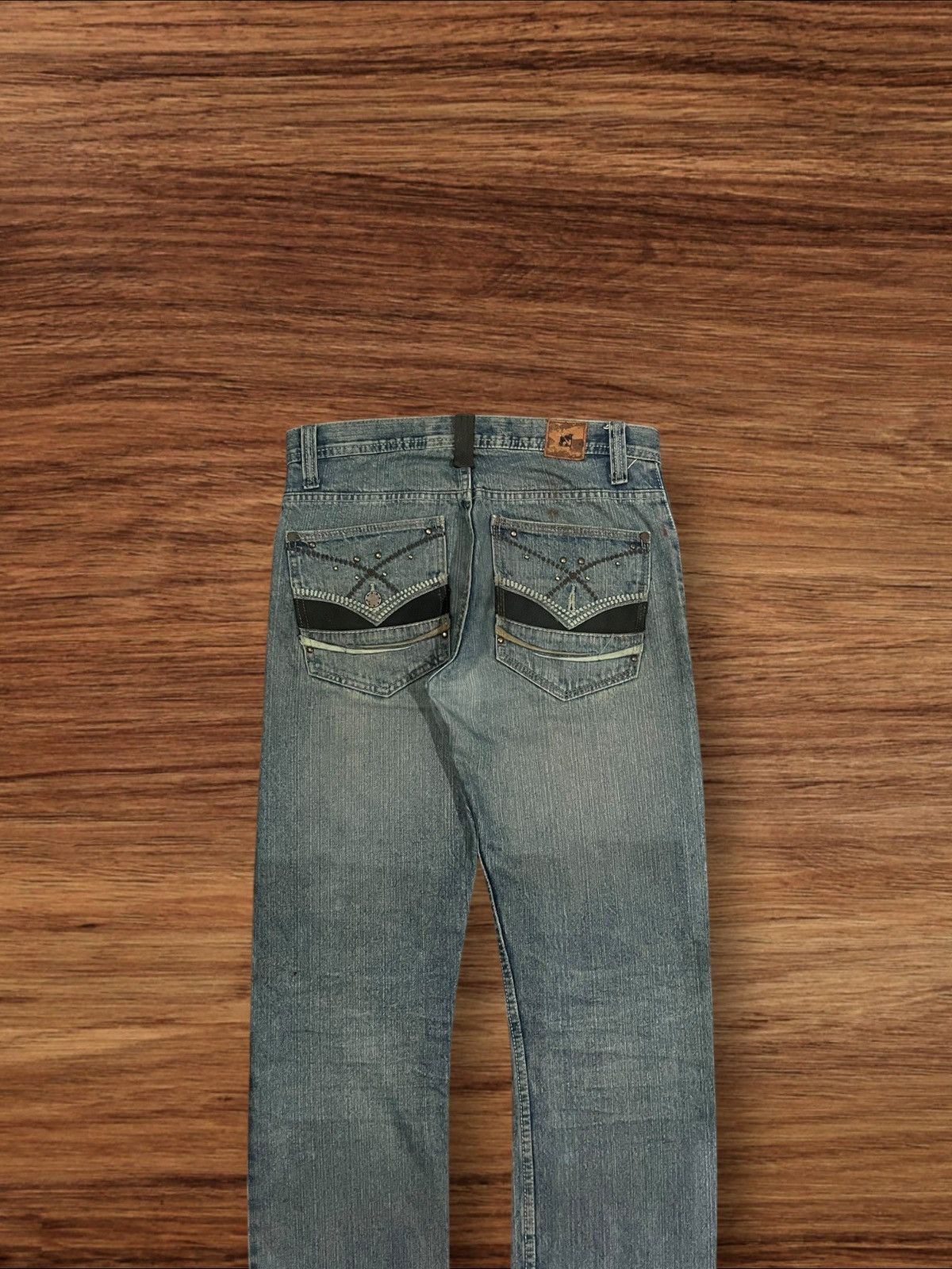 Embellish × Hysteric Glamour × Japanese Brand ⚡️Vintage⚡️Y2K Japanese Brand Rhine Stone Slim Straight Jeans Size US 32 / EU 48 - 5 Thumbnail