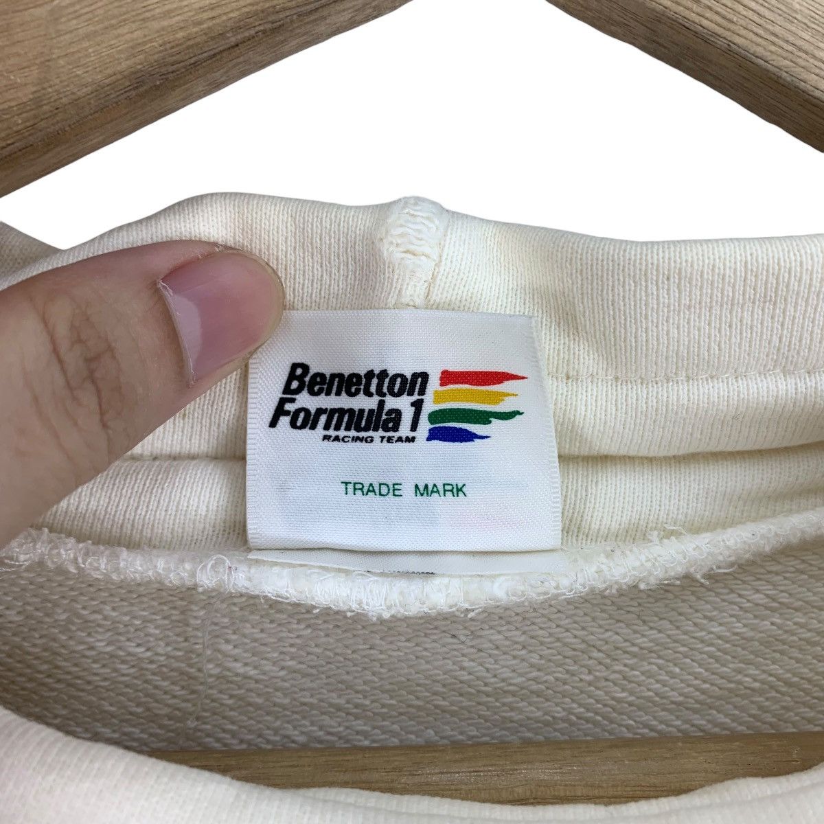 Benetton × Vintage Vintage BENETTON Racing Team BENFOR Spellout Sweatshirt Size US L / EU 52-54 / 3 - 10 Thumbnail