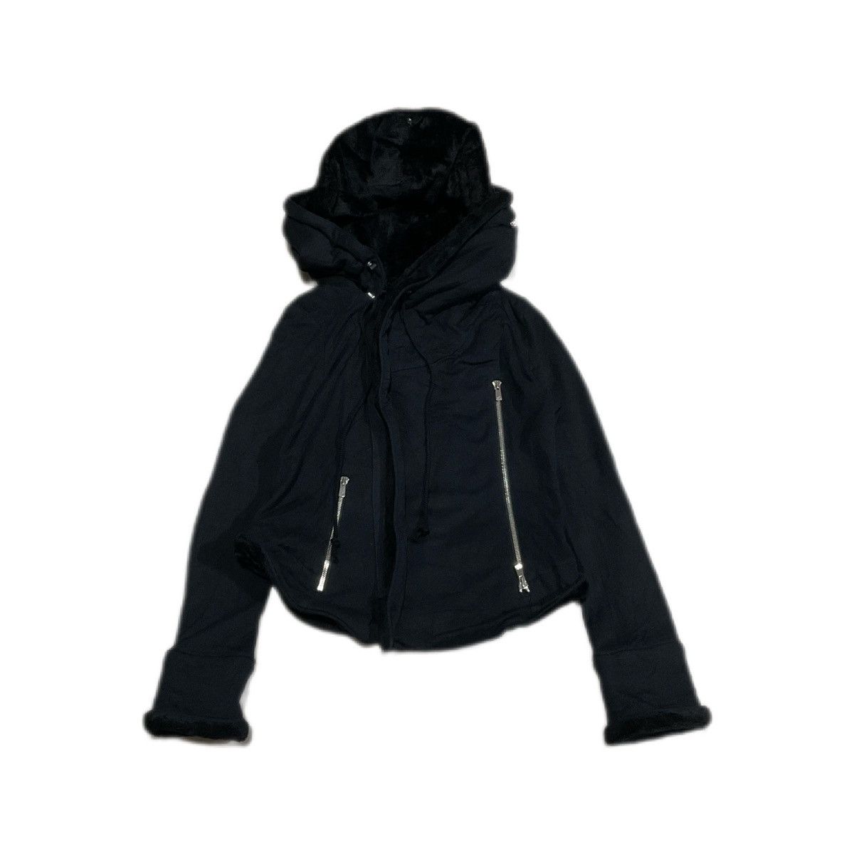 Bajra × Japanese Brand × Le Grande Bleu (L.G.B.) 🔥Sick Y2K Bajra Bono Jacket Fur Lining Zipper Hoodie Size US XS / EU 42 / 0 - 2 Thumbnail