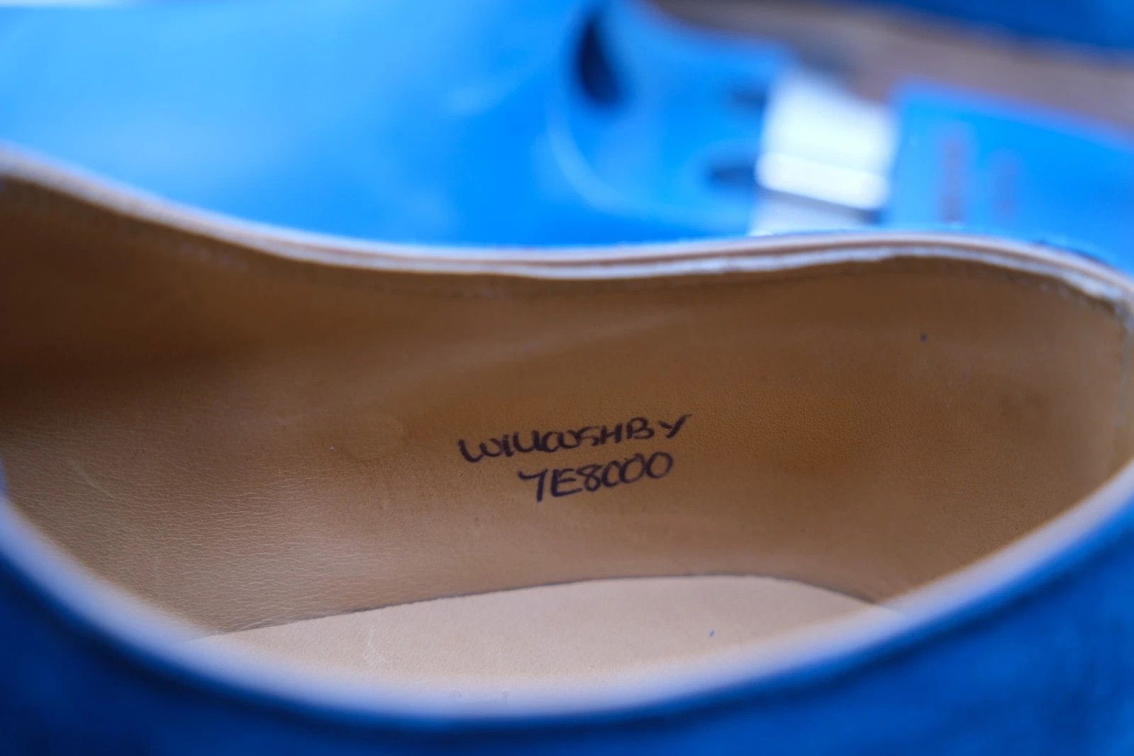 John Lobb New John Lobb Willoughby Suede Blue Derby EU 41 UK 7 / US 8 Size US 8 / EU 41 - 6 Thumbnail