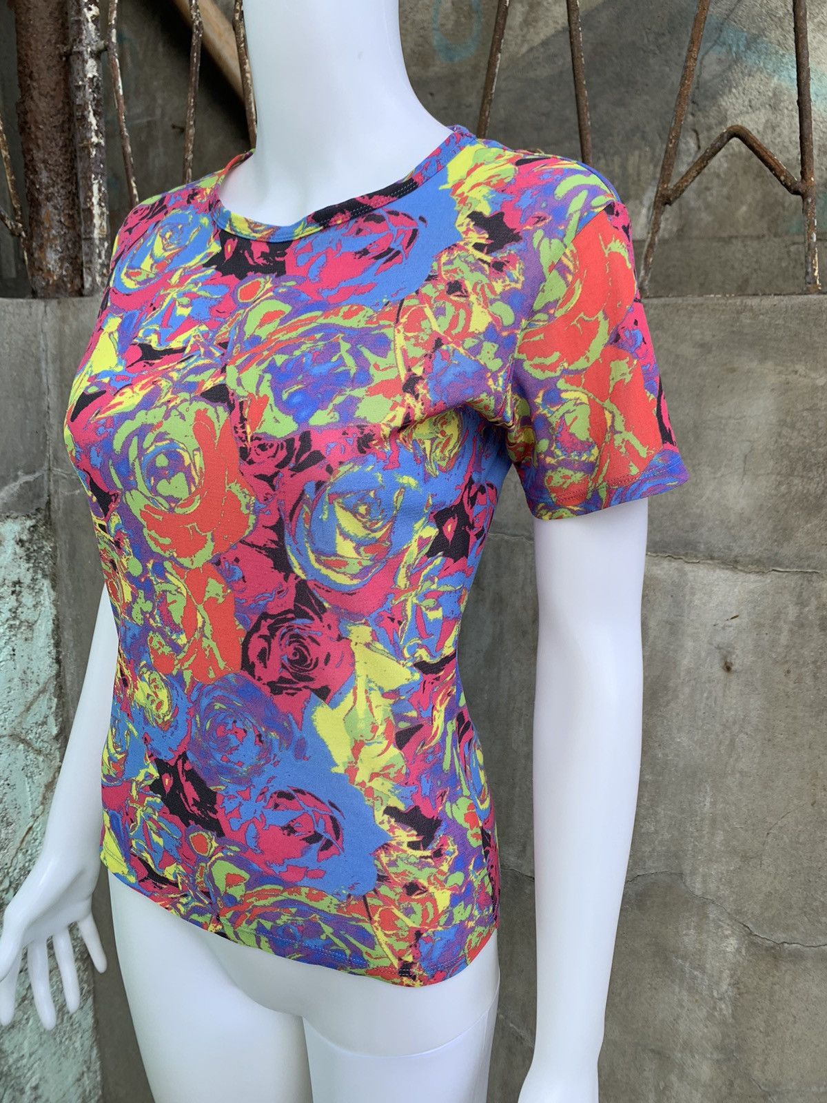 Issey Miyake Fluorescent Flower Mural Mesh Tee Size M / US 6-8 / IT 42-44 - 3 Thumbnail