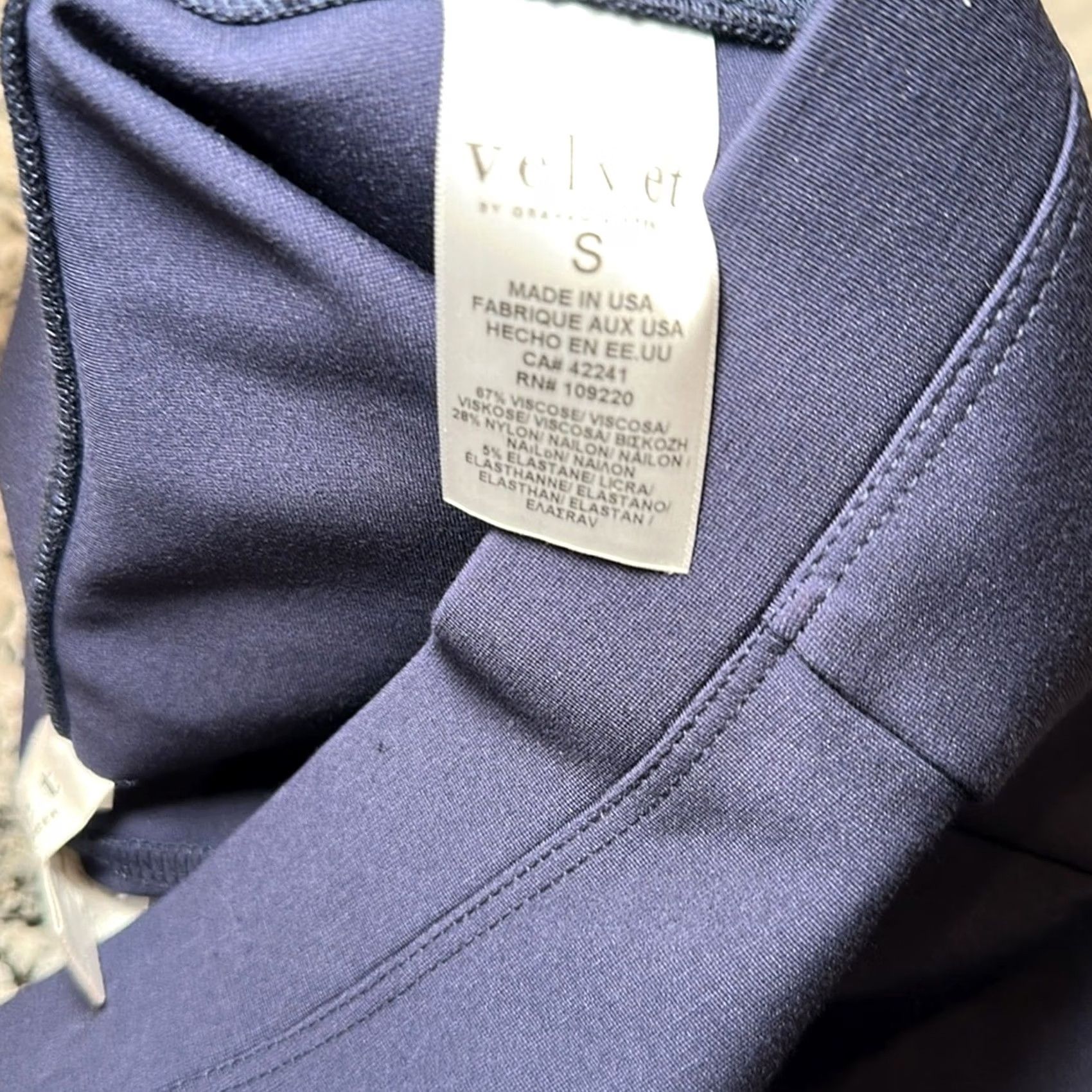 Velvet Velvet by Graham & Spencer Jillette Leggings Women Small Blue Regular Nylon Viscose Elastane NWT Compression 26" Inseam 34" MS10803 Size 28" / US 6 / IT 42 - 6 Thumbnail
