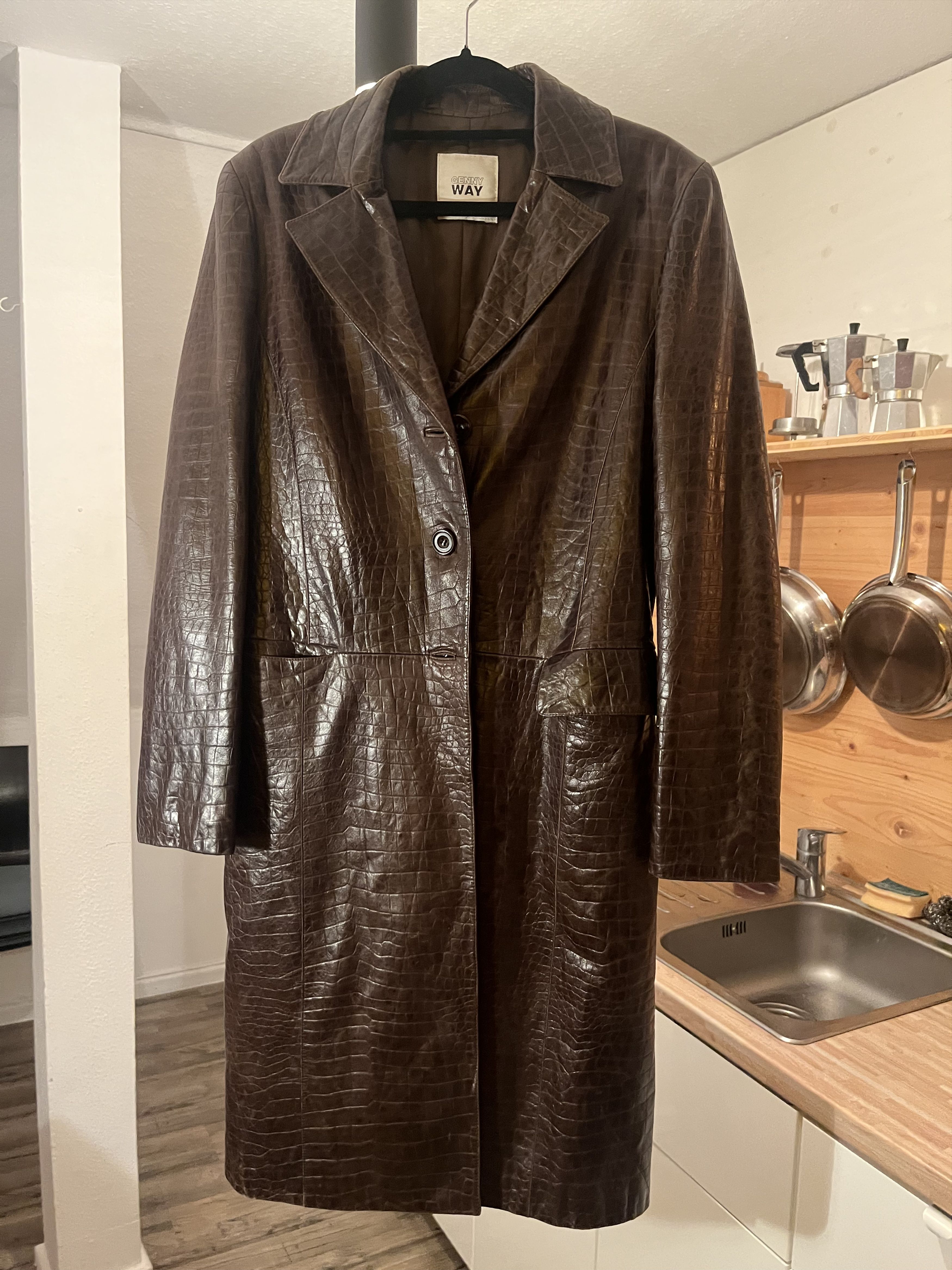 Other Italian Genuine Leather Coat by Genny Way Size S / US 4 / IT 40 - 1 Thumbnail