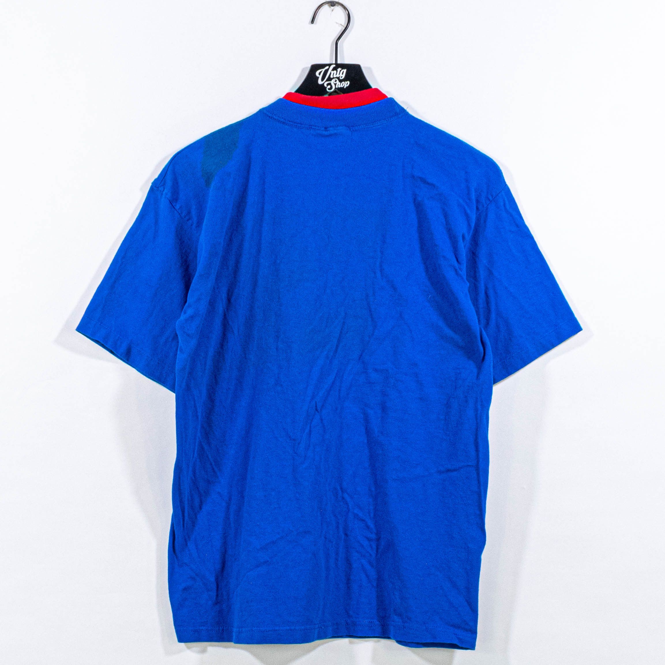 NHL × Vintage New York Rangers NHL Logo Double Collar T-Shirt VTG 90s Size US M / EU 48-50 / 2 - 2 Thumbnail