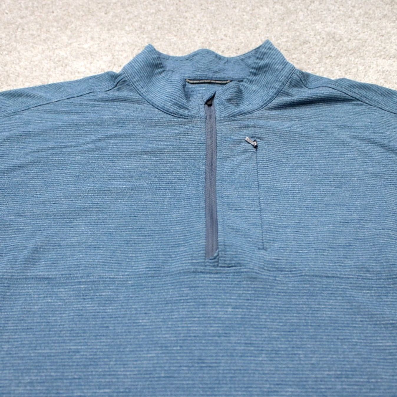 Royal Robbins Royal Robbins Sweatshirt Mens XL Blue 1/4 Zip Fleece Polyester Stretch L/S Mock Neck Pullover Active Outdoor Hiking Regular Fit Vintage No Size US XL / EU 56 / 4 - 4 Thumbnail