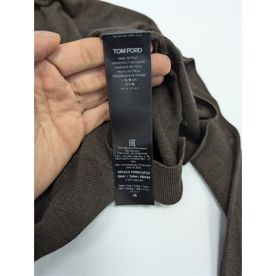 Tom Ford o1rshd1 Knitwear Polo Shirt in Ebony Size US M / EU 48-50 / 2 - 17 Thumbnail
