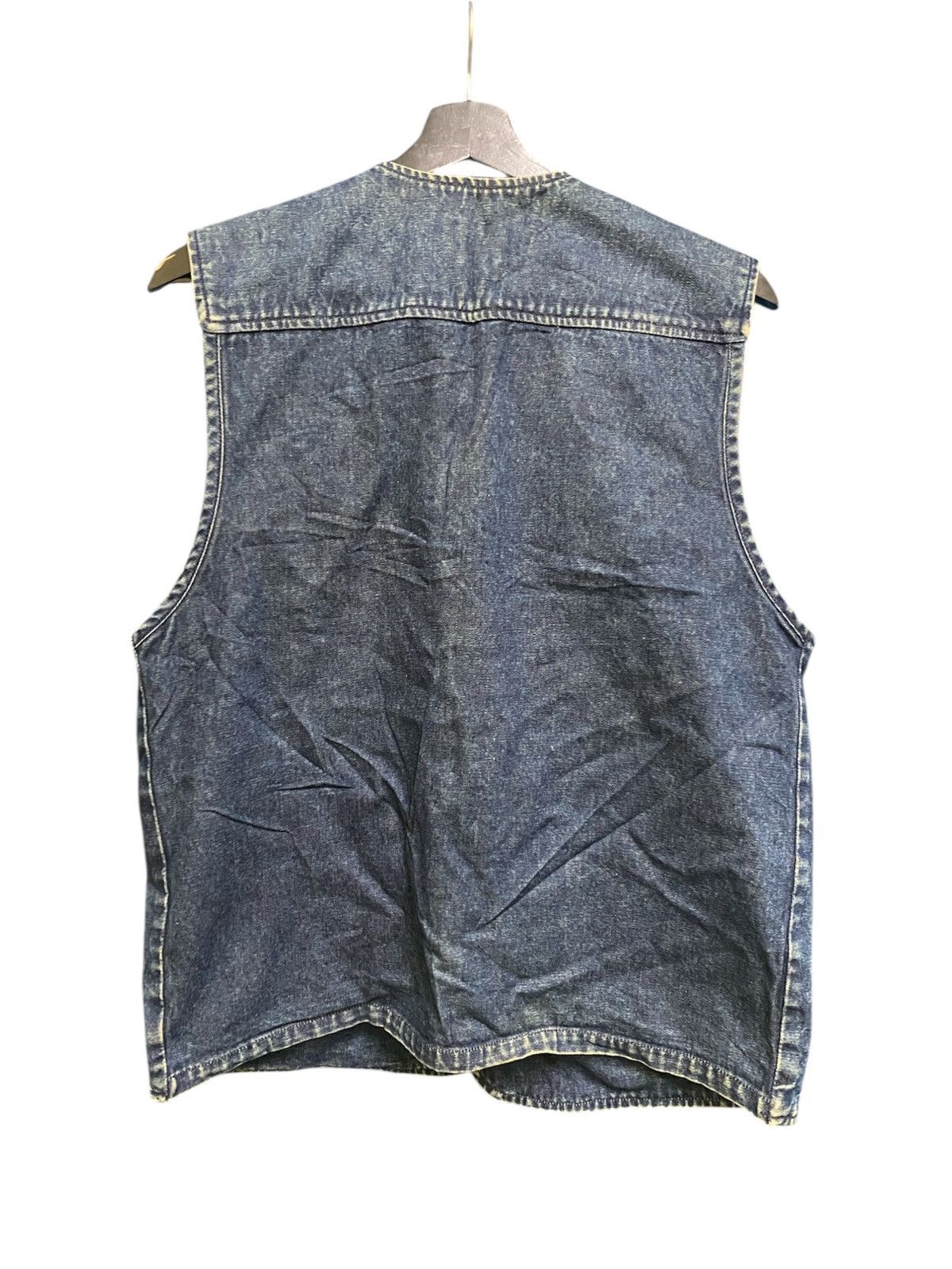 Japanese Brand VINTAGE 90s WOOD CRANE UTILITY DENIM VEST JACKET Size US L / EU 52-54 / 3 - 2 Thumbnail