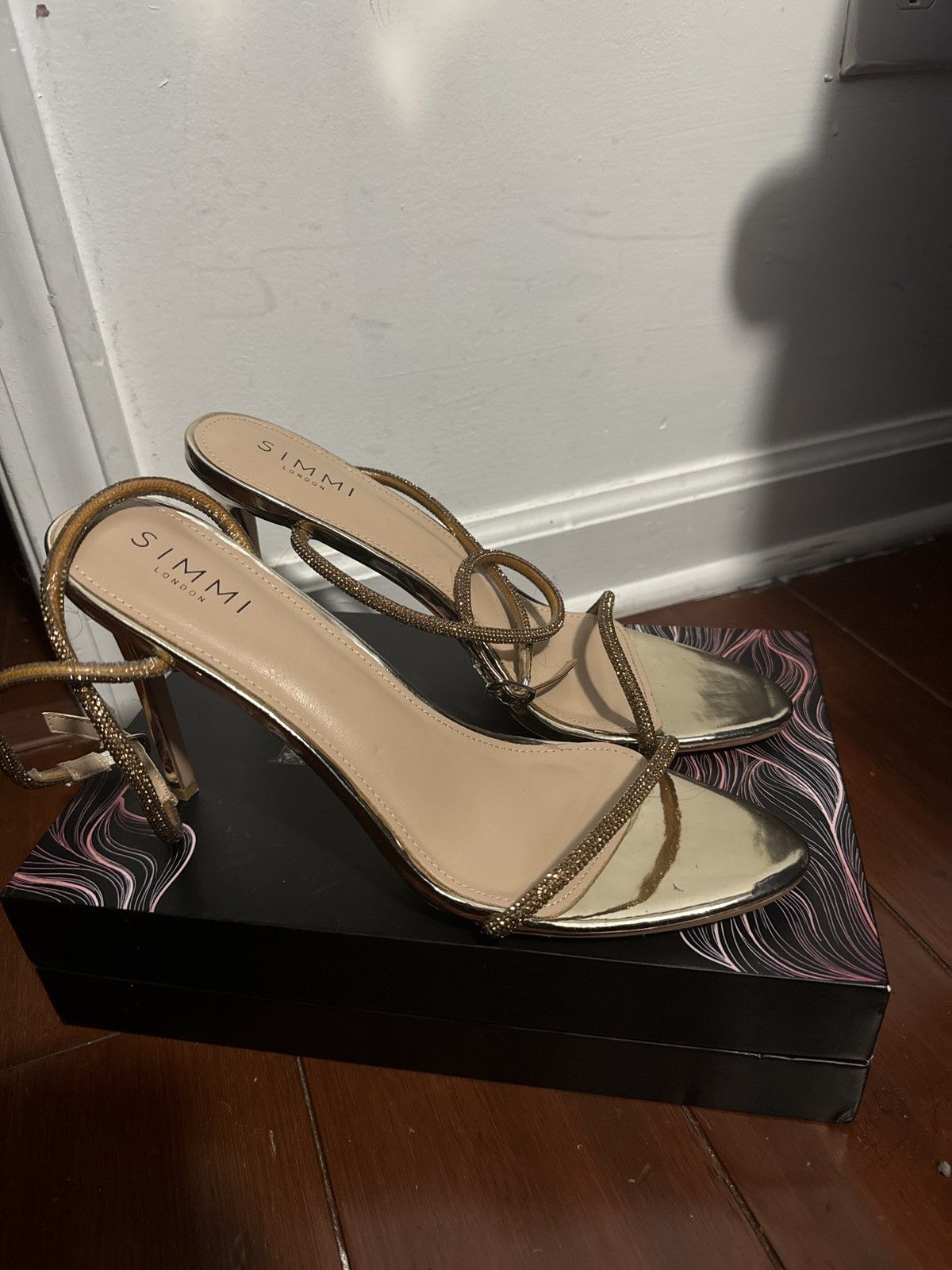 Other Simmi London Samia Barely There Embellished Sandals Size US 12 / IT 42 - 3 Thumbnail