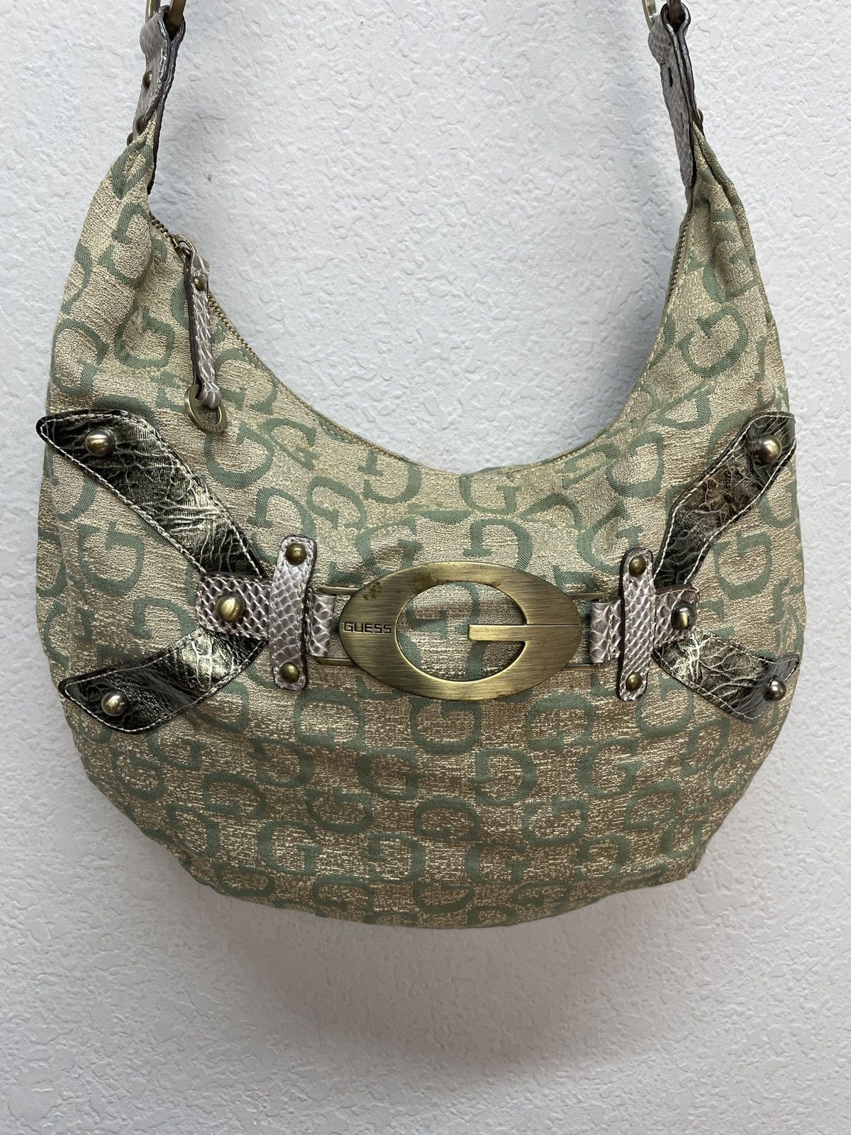 Guess × Vintage Rare🔥🔥 Y2K Vintage GUESS Baguette Shoulder Bag Denim Size ONE SIZE - 11 Thumbnail