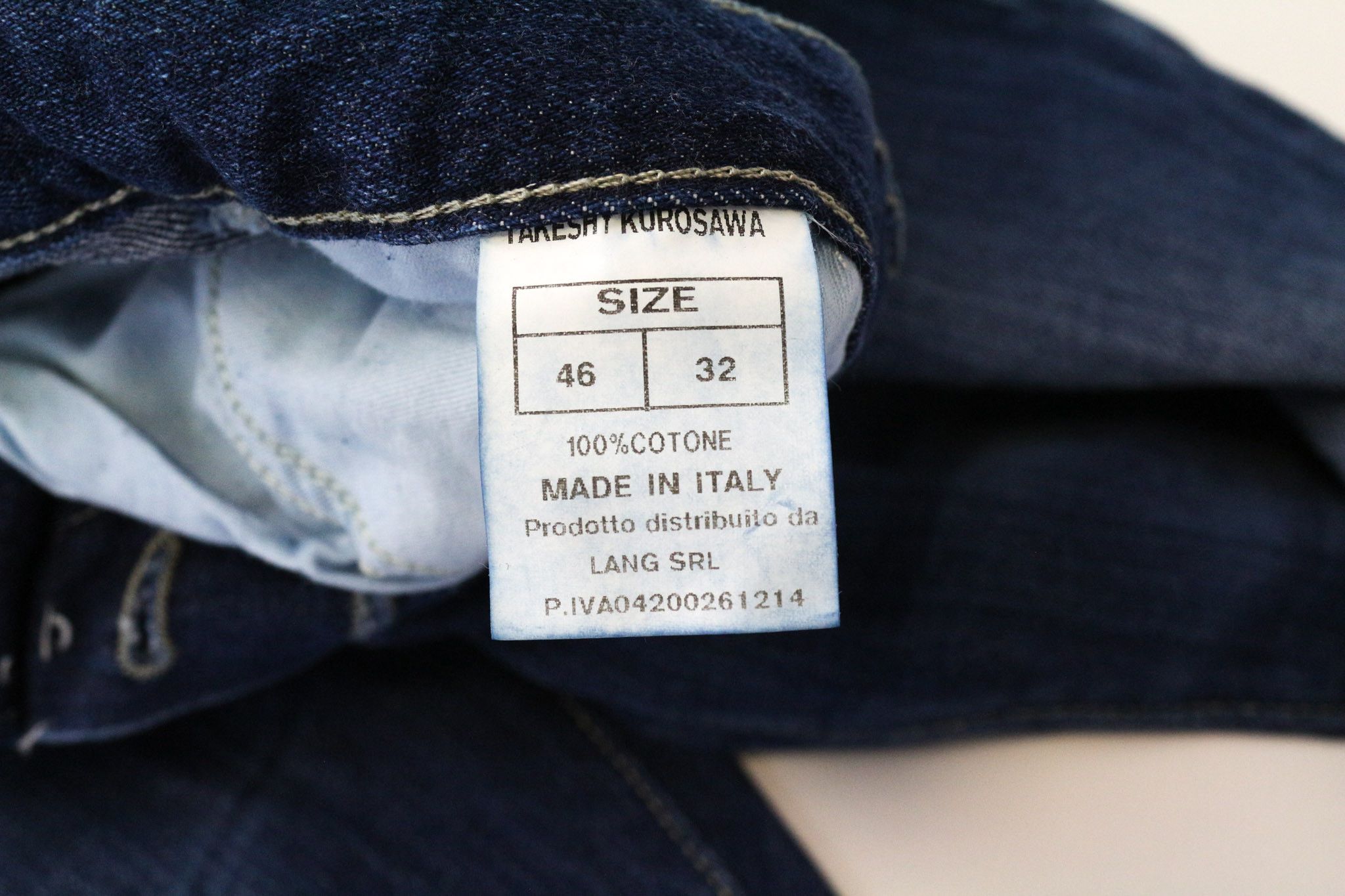 Takeshy Kurosawa W32 Blue Cotton Regular Fit Washed Jeans 75846 Size US 32 / EU 48 - 5 Thumbnail