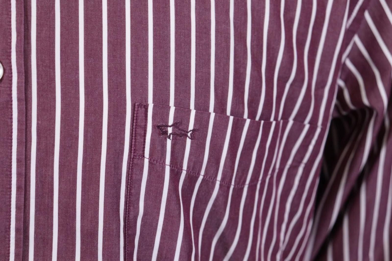 Paul & Shark Paul & Shark Yachting Burgundy Striped Shirt Size 41 Size US M / EU 48-50 / 2 - 7 Thumbnail