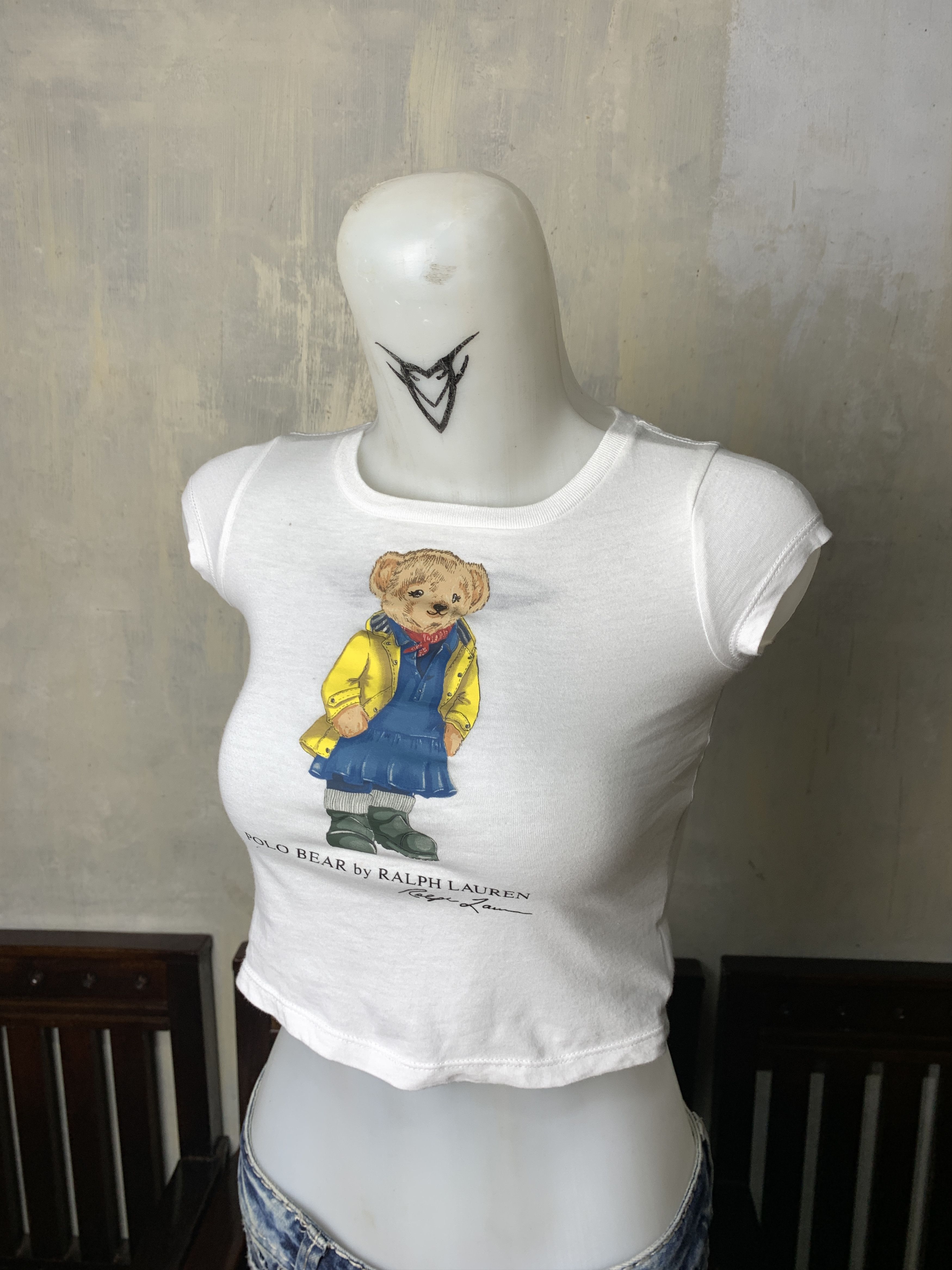Polo Ralph Lauren PRL White Bear Baby Tee (XS) Size XS / US 0-2 / IT 36-38 - 2 Thumbnail