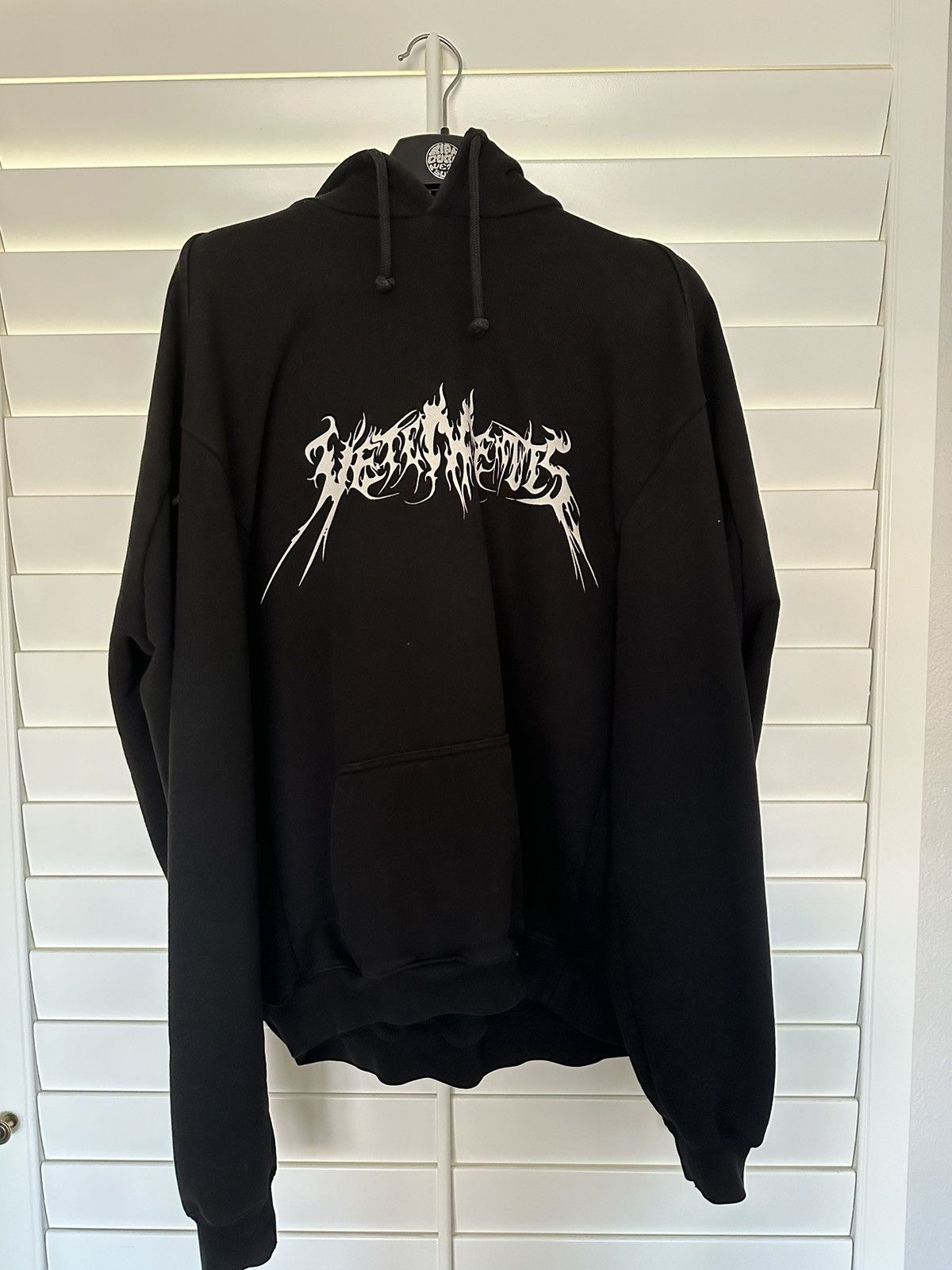 image of Grail Vetements Total Fucking Darkness Hoodie in Black, Men's (Size XS)