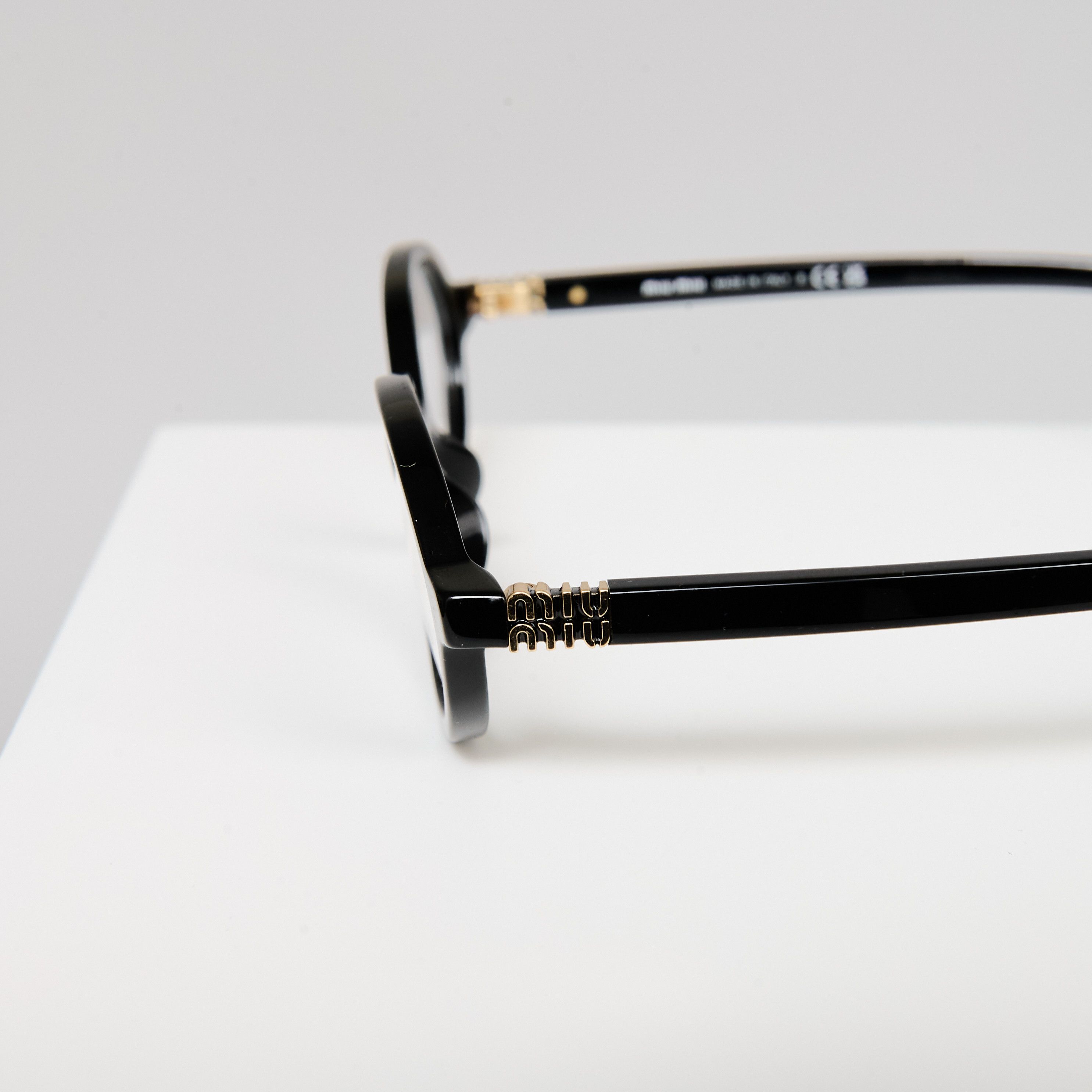 Miu Miu MIU MIU MU 01XV 1AB101 Eyewear BLACK Size ONE SIZE - 3 Thumbnail