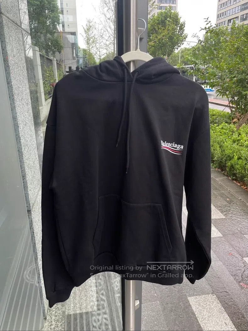 Balenciaga Balenciaga Letter Printed Hooded Loose Fit Long Sleeve Swe Size US M / EU 48-50 / 2 - 8 Thumbnail