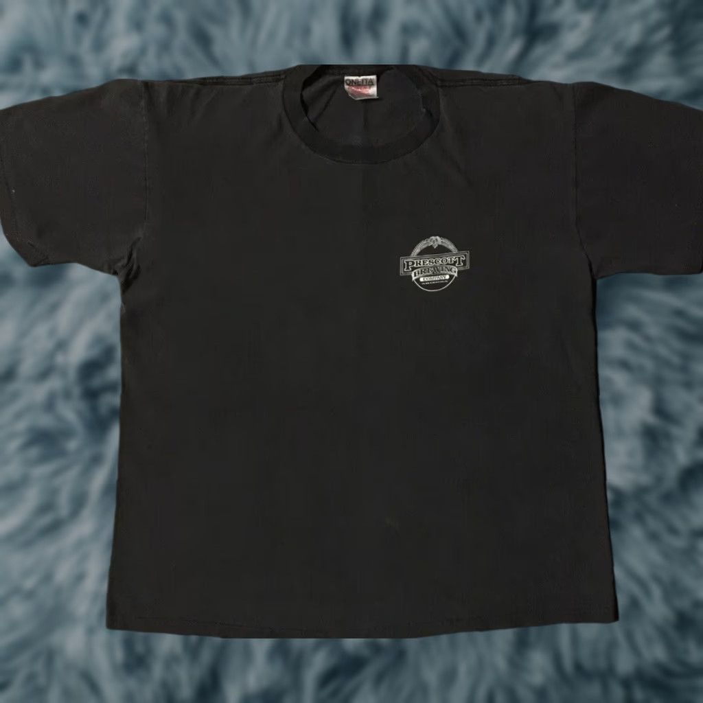 Vintage Vtg 90s Prescott Brewery Local Support Your Local Brewery Faded Shirt M Black Men T-Shirt Grunge Bar Rockabilly Bike USA 80s 90s Vintage Size US M / EU 48-50 / 2 - 1 Thumbnail