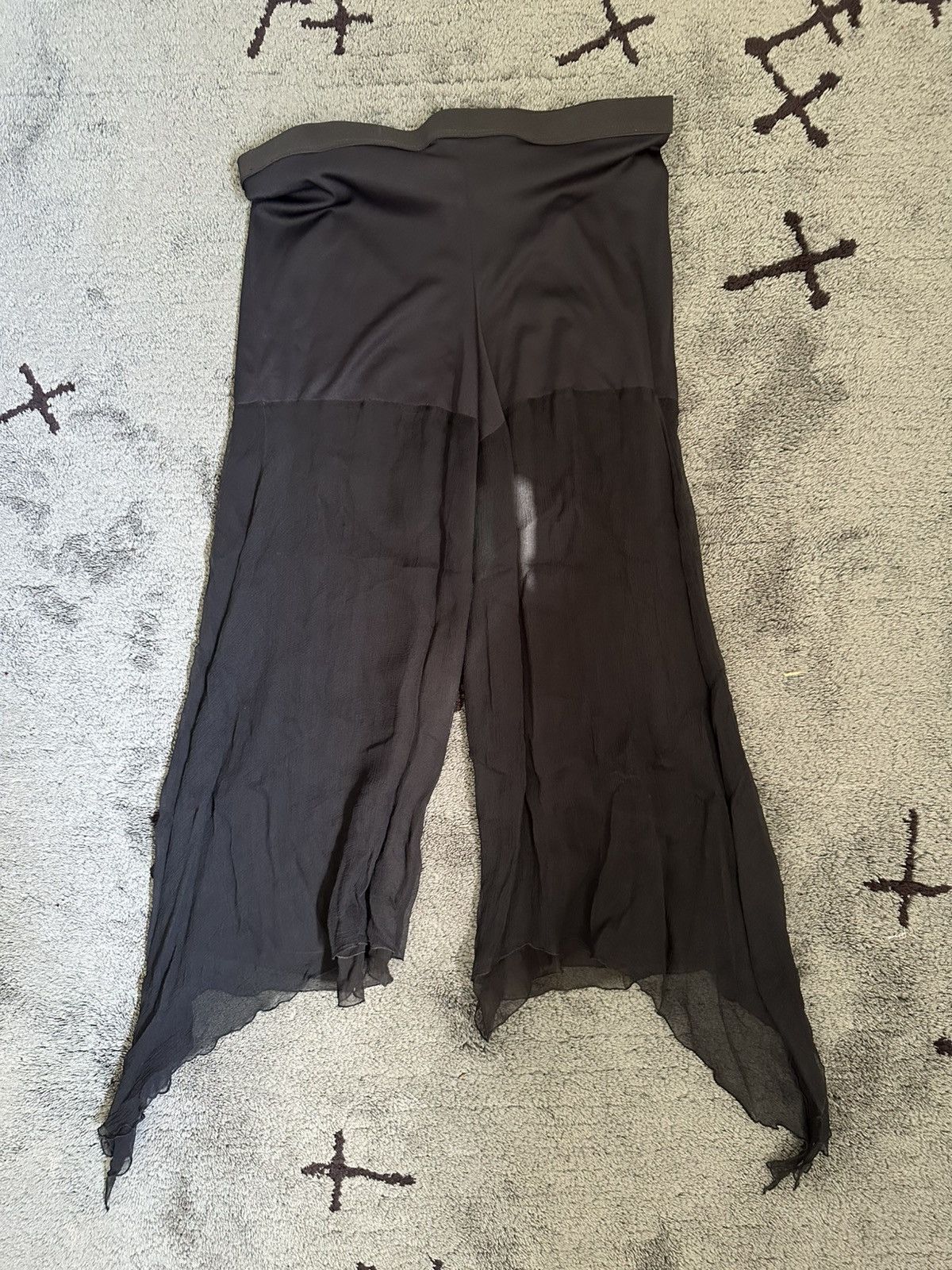 Dior Archive Christian Dior Spring 1993 Sheer Wide Leg Pants Size 34" / US 12 / IT 48 - 1 Thumbnail