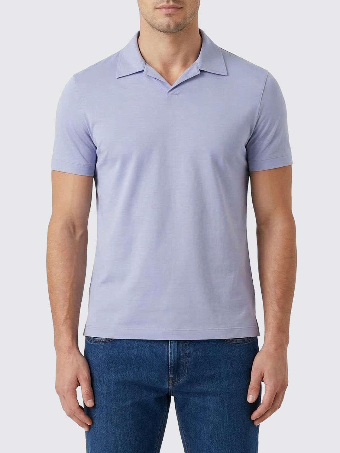 Giorgio Armani Giorgio Armani Polo Shirt Men Lavender Size US M / EU 48-50 / 2 - 1 Thumbnail