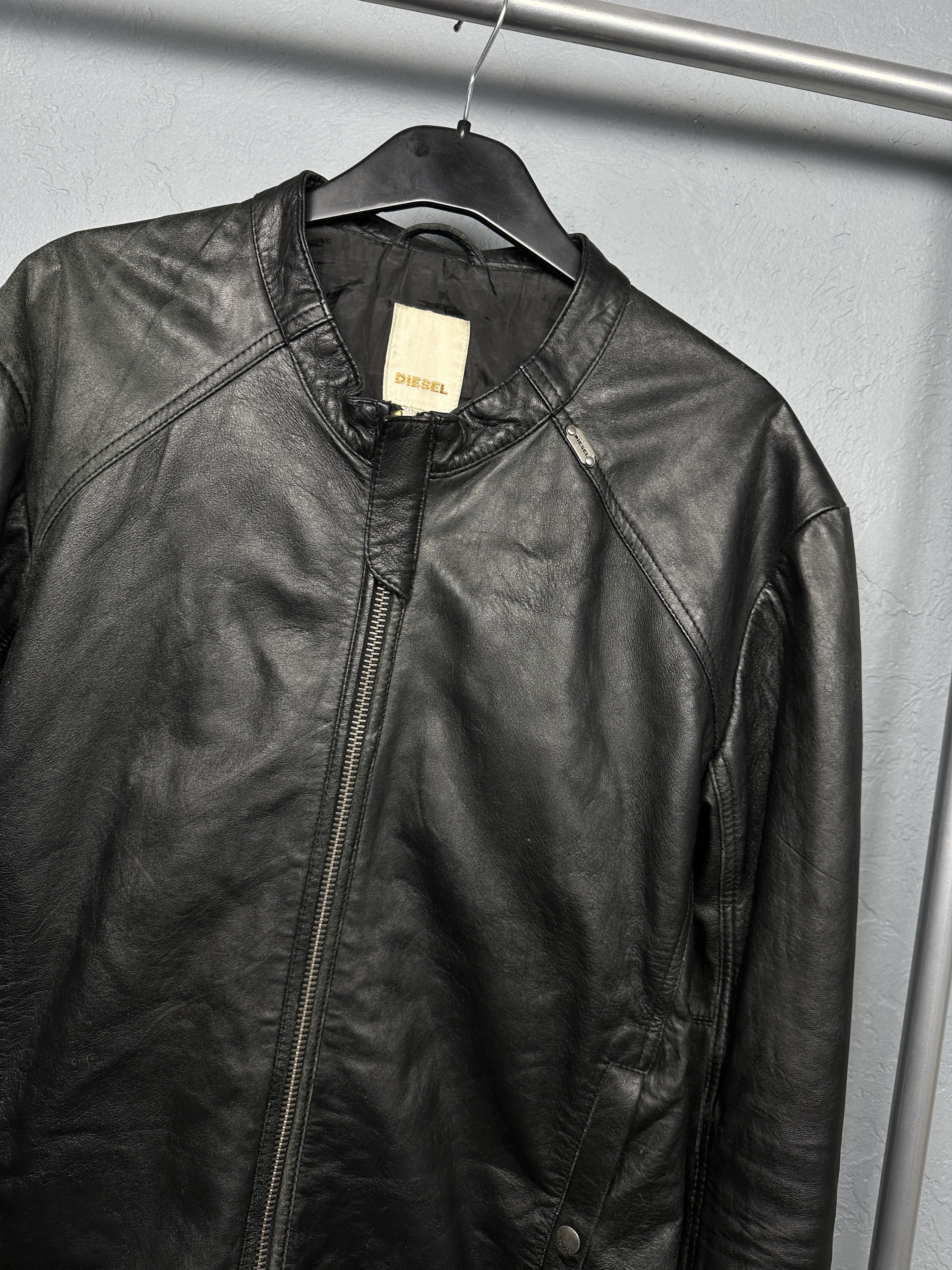 Diesel Diesel Mens Leather Jacket Size US XXL / EU 58 / 5 - 2 Thumbnail