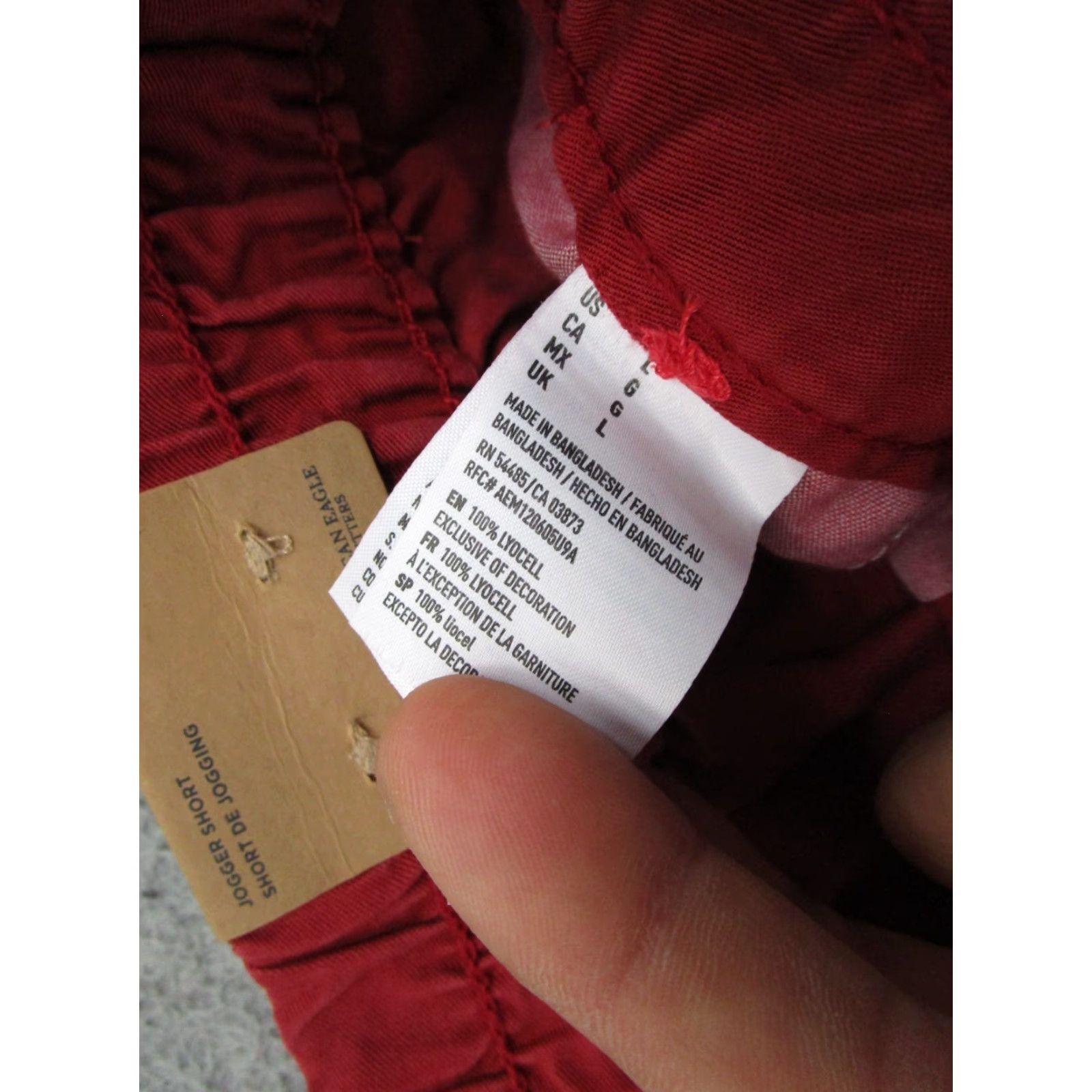 American Eagle Outfitters American Eagle Outfitters Jogger Shorts Red Lyocell Elastic Waist Size L Pockets NEW Size 36" / US 14 / IT 50 - 4 Thumbnail