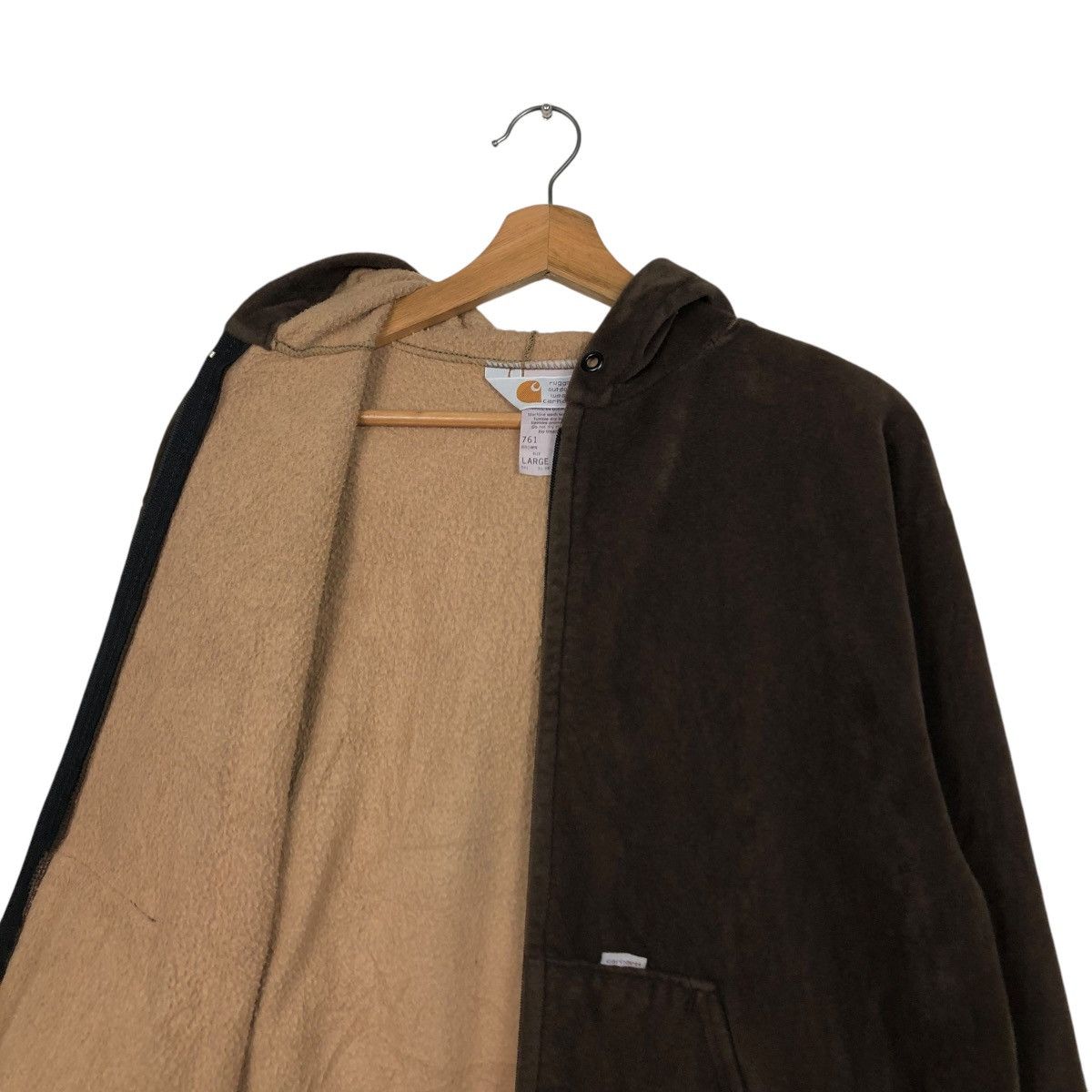 Carhartt 🔥VINTAGE ZIPPER SWEATER CARHARTT MADE IN USA 761 BROWN Size US L / EU 52-54 / 3 - 16 Thumbnail