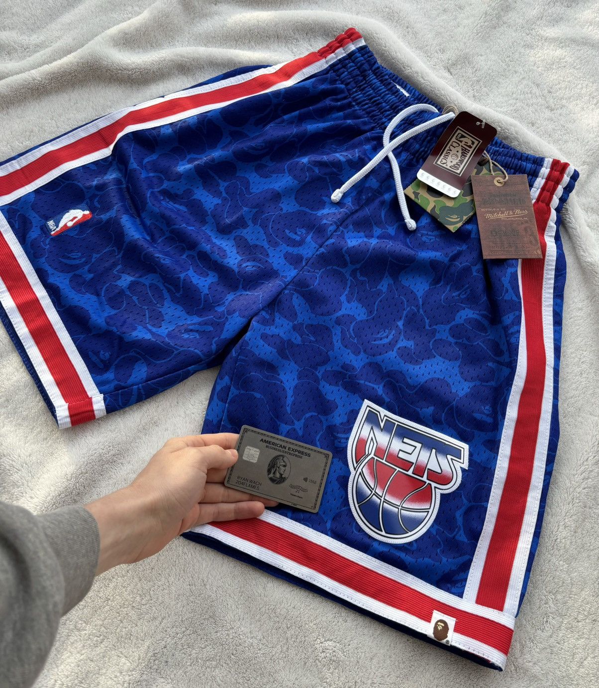 Bape Bape x M&N x NBA Nets Basketball Shorts Size US 32 / EU 48 - 2 Thumbnail