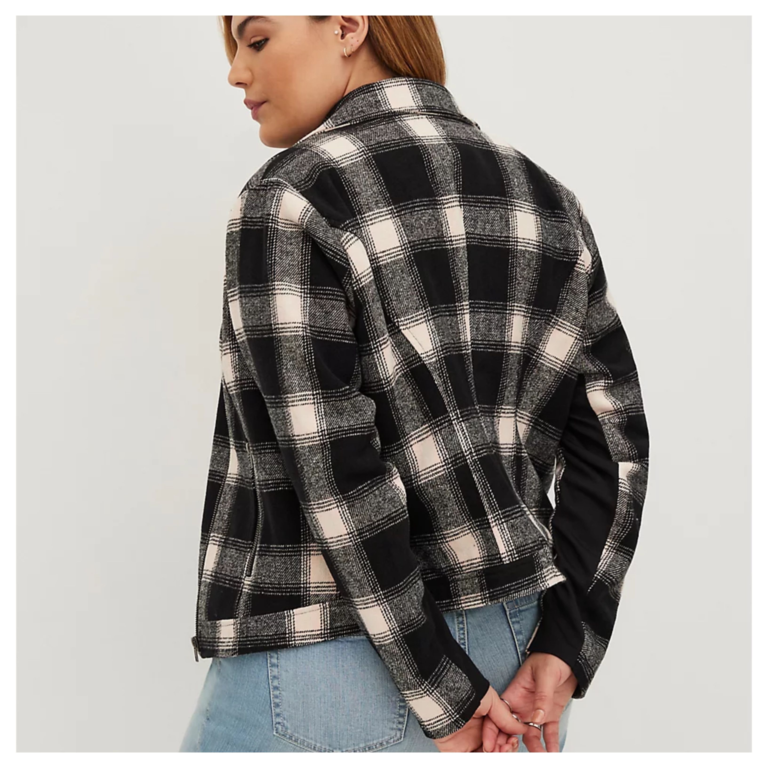 Torrid Torrid Flannel Moto Jacket Size 3XL / US 20-22 - 5 Thumbnail