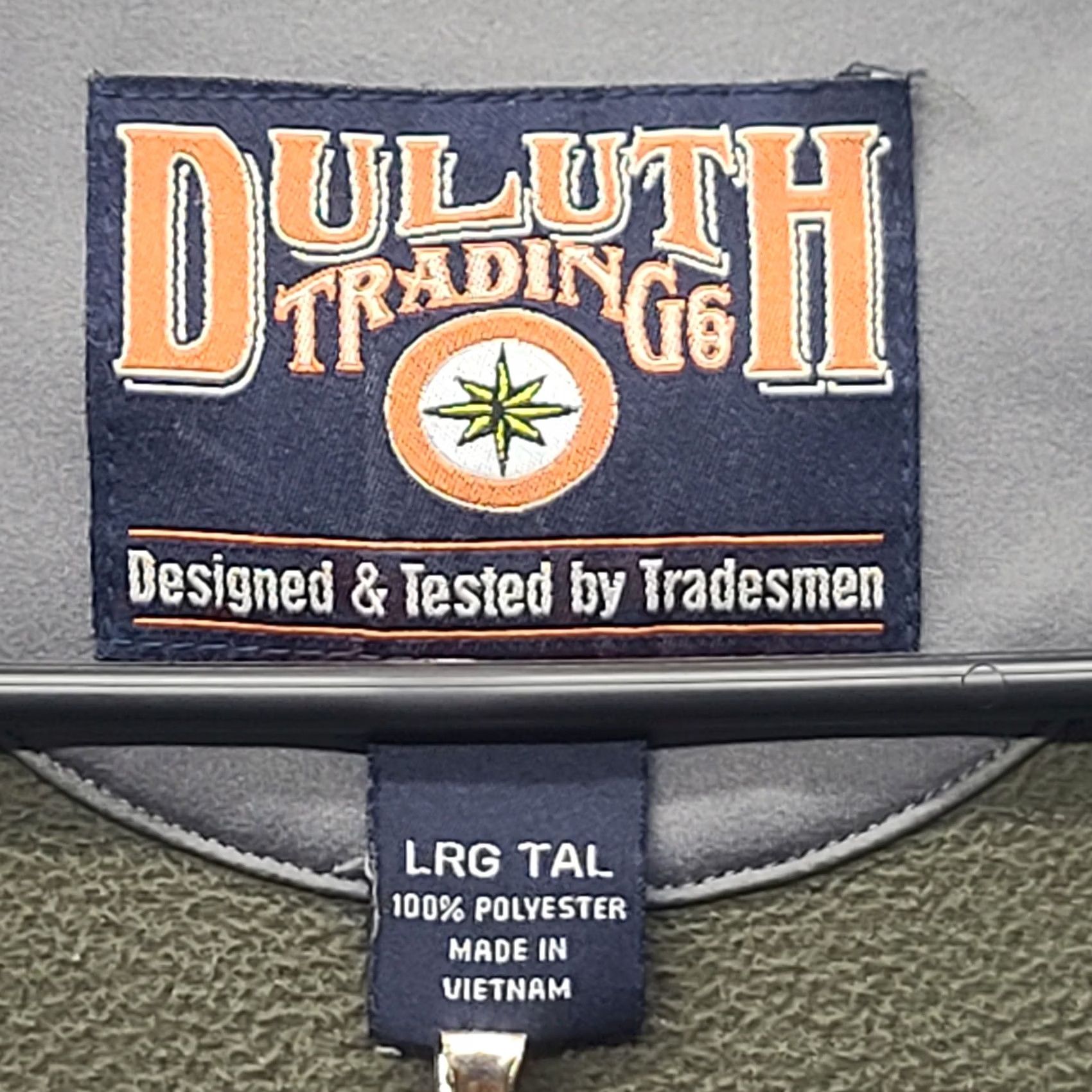 Vintage Duluth Trading Vest Mens LT Tall Fire Hose Fleece Lined Relaxed Fit Canvas Vest - Gray, Polyester Lining, Pockets, Outdoor, Workwear, 60”+ Size US L / EU 52-54 / 3 - 2 Thumbnail
