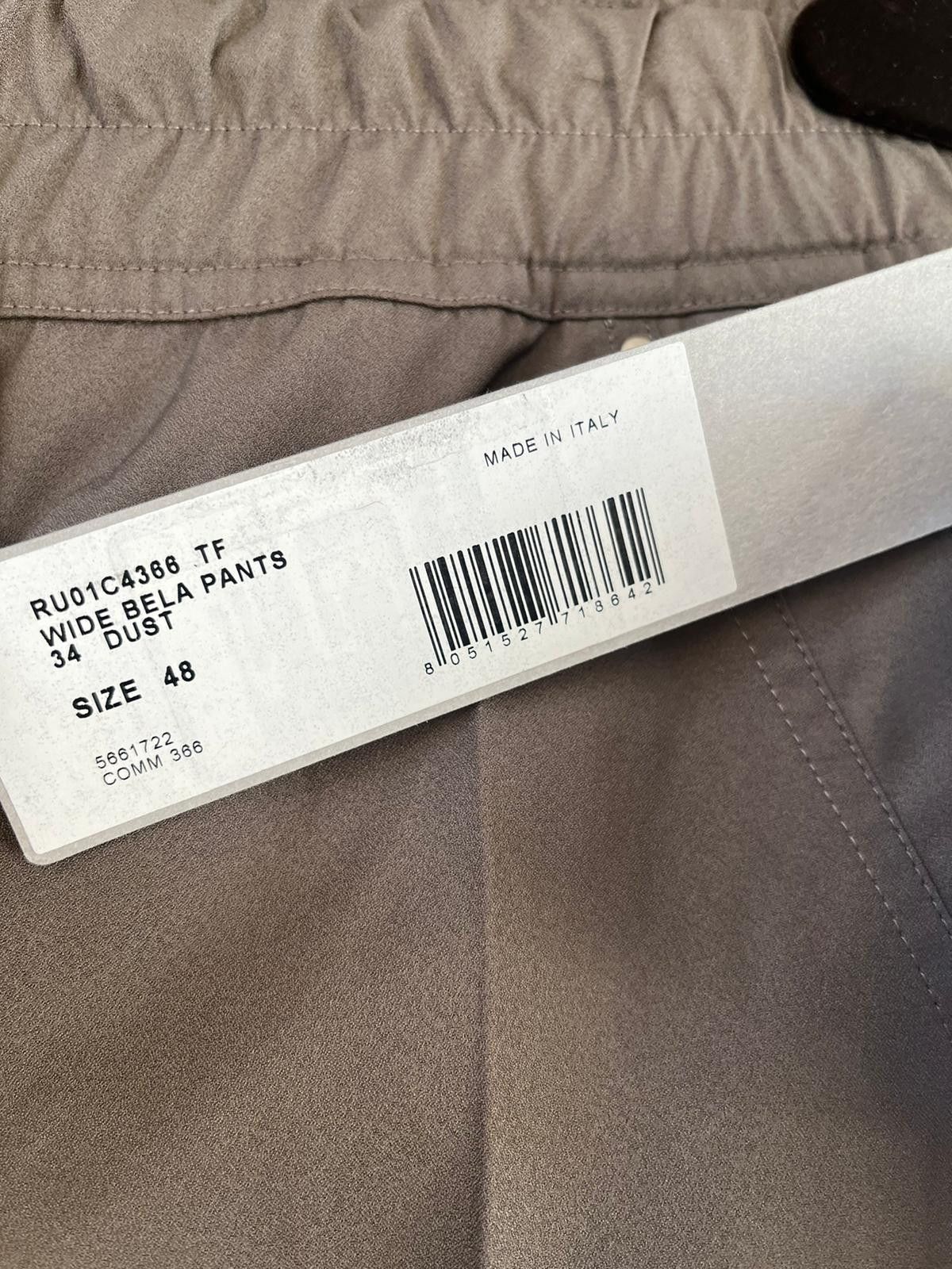 Rick Owens o1rshd Wide Bela Pants in Dust Size US 32 / EU 48 - 14 Thumbnail