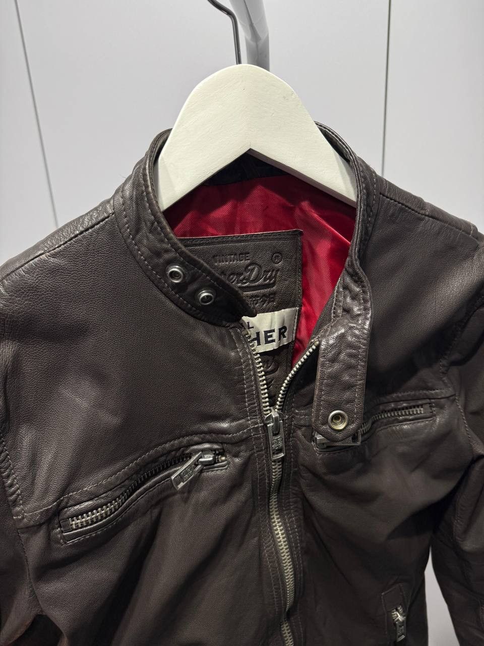 Superdry Superdry Dark Brown Leather Jacket size S Size US S / EU 44-46 / 1 - 7 Thumbnail