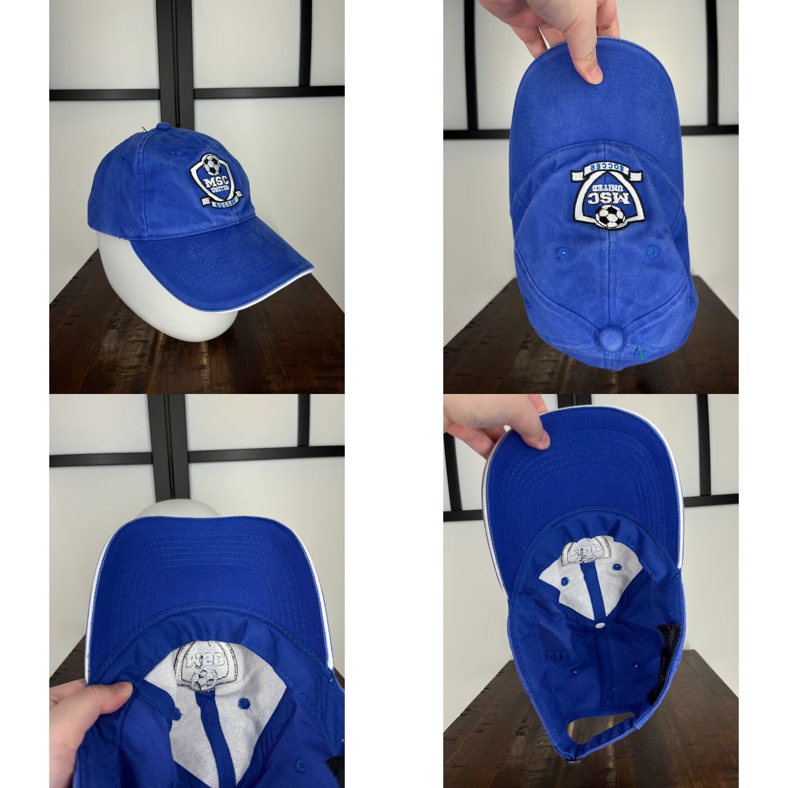 Vintage Sportsman MSC Mesa United Soccer Club Hat Cap Strap Back Adult One Size Blue 100% Cotton Size ONE SIZE - 8 Thumbnail