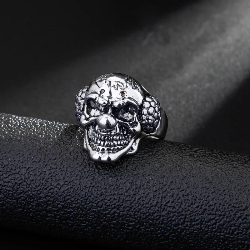 Japanese Brand × Jewelry × Vintage Retro Joker Skull Large Ring Size ONE SIZE - 6 Thumbnail