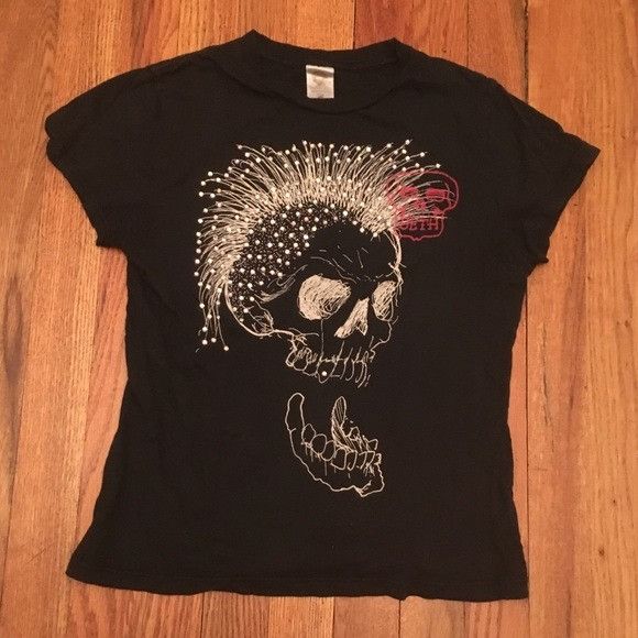 Ed Hardy Vintage Black Ed Hardy skull stone tee Shirt Top Size S / US 4 / IT 40 - 1 Thumbnail