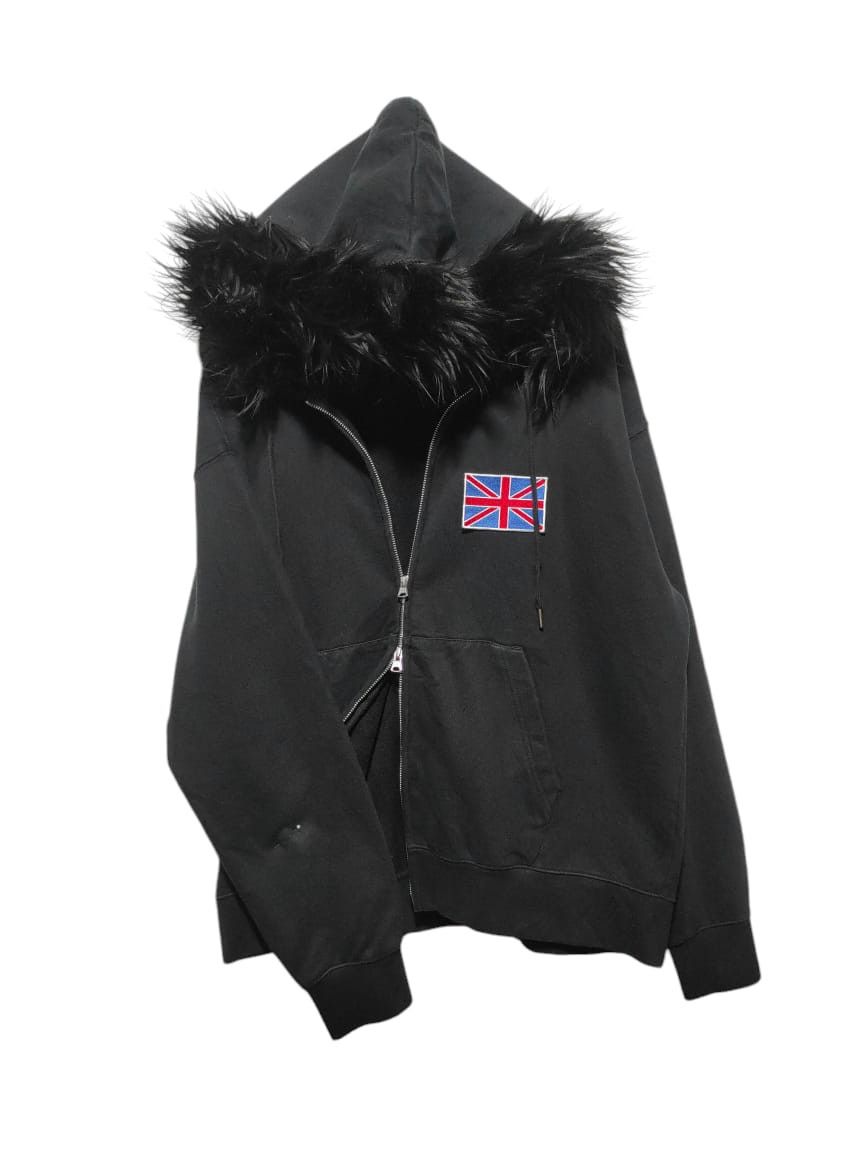 Pre-owned Hysteric Glamour X If Six Was Nine Musinsa Standard Heavy Double Zipper Fur Hoodie Lgb Style In Black