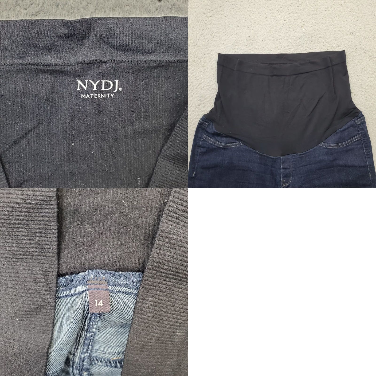 NYDJ NYDJ Womens 14 Blue Maternity Pregnancy Pants Full Belly Panel Straight Leg USA Pants Size 36" / US 14 / IT 50 - 8 Thumbnail