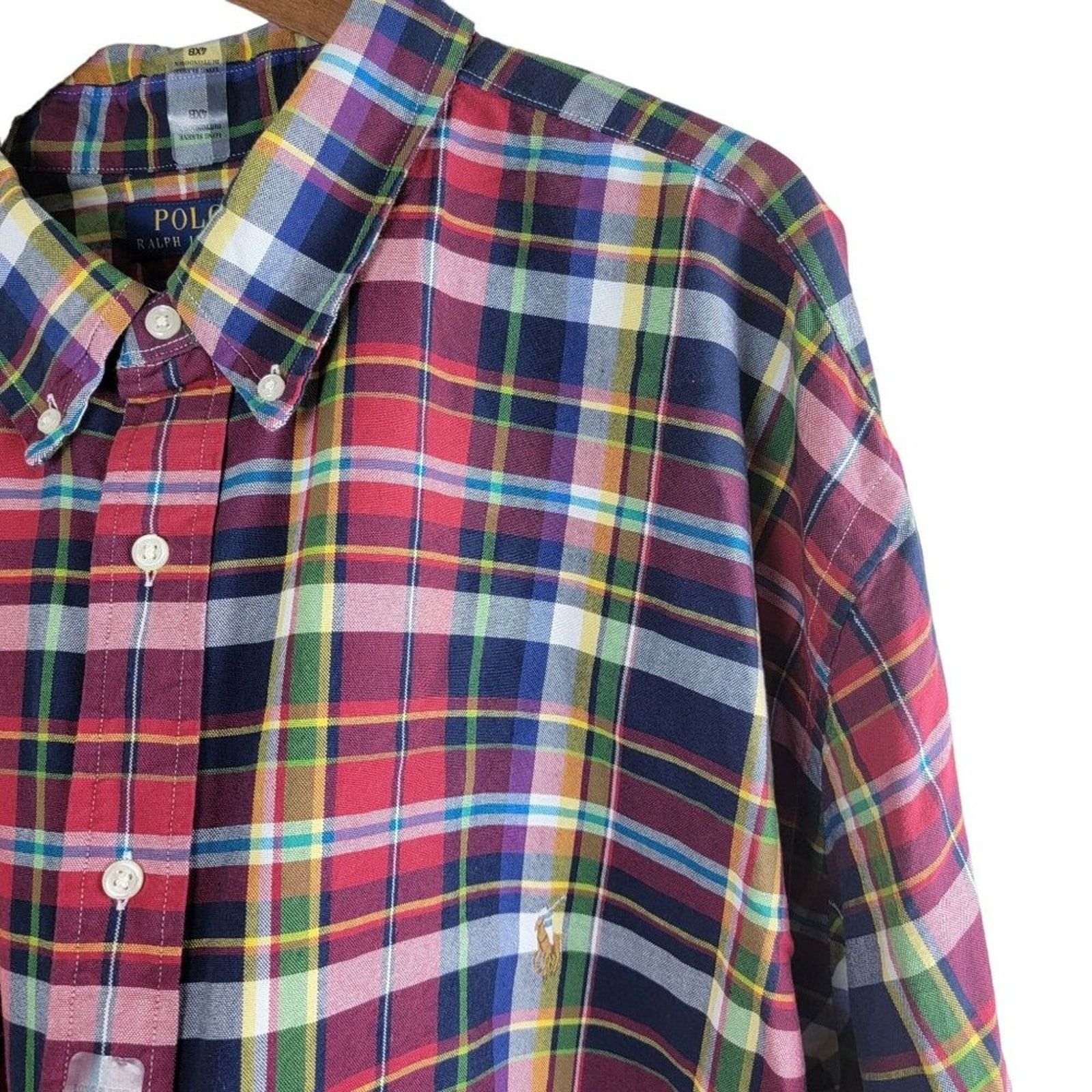 Polo Ralph Lauren Polo Ralph Lauren Classic Fit Plaid Cotton Button Down Shirt Size US XXL / EU 58 / 5 - 6 Thumbnail
