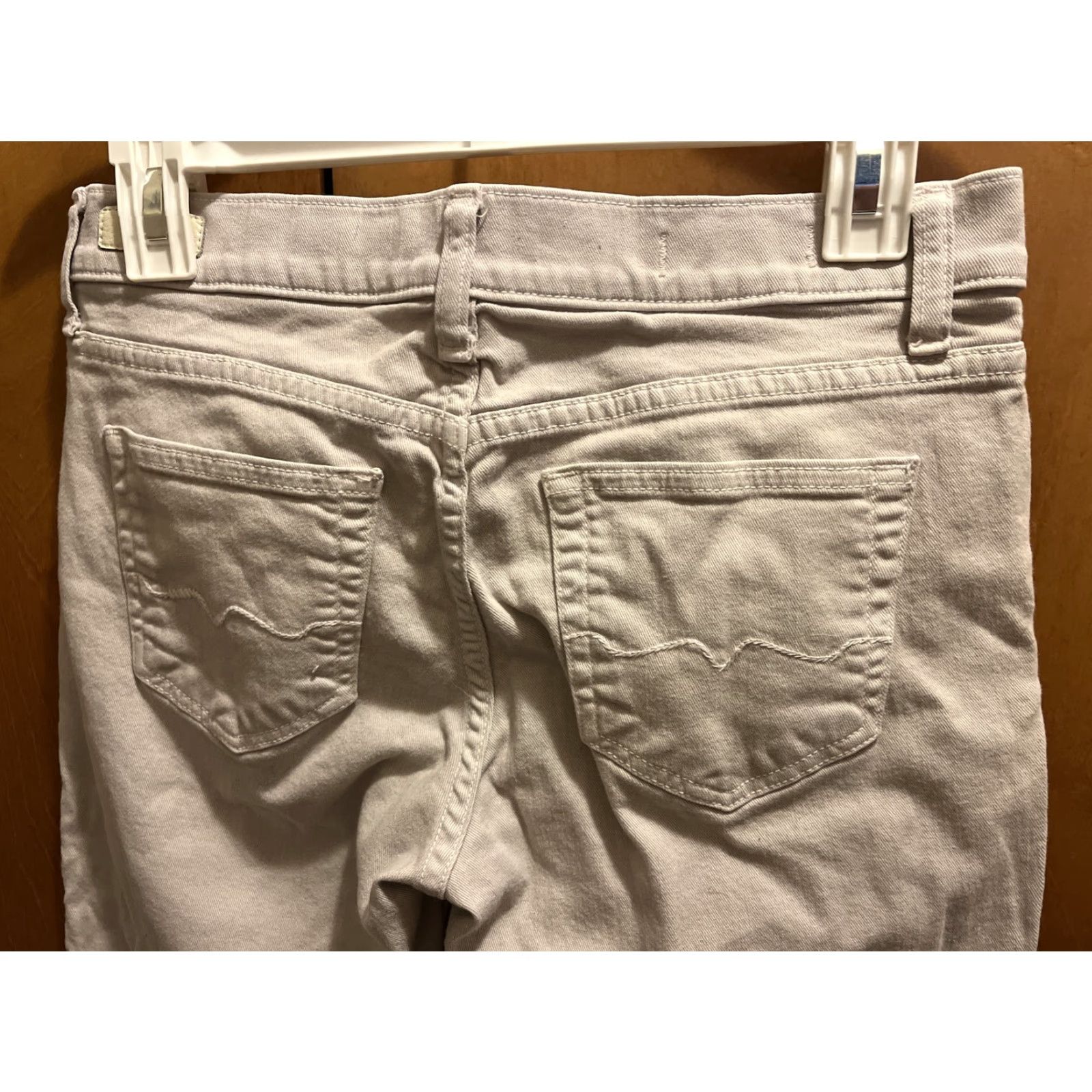Vintage VINTAGE Red Engine Women's Jeans Slim Boyfriend Crop 26 Gray Cotton Denim Summer Fashion Size 26" / US 2 / IT 38 - 6 Thumbnail