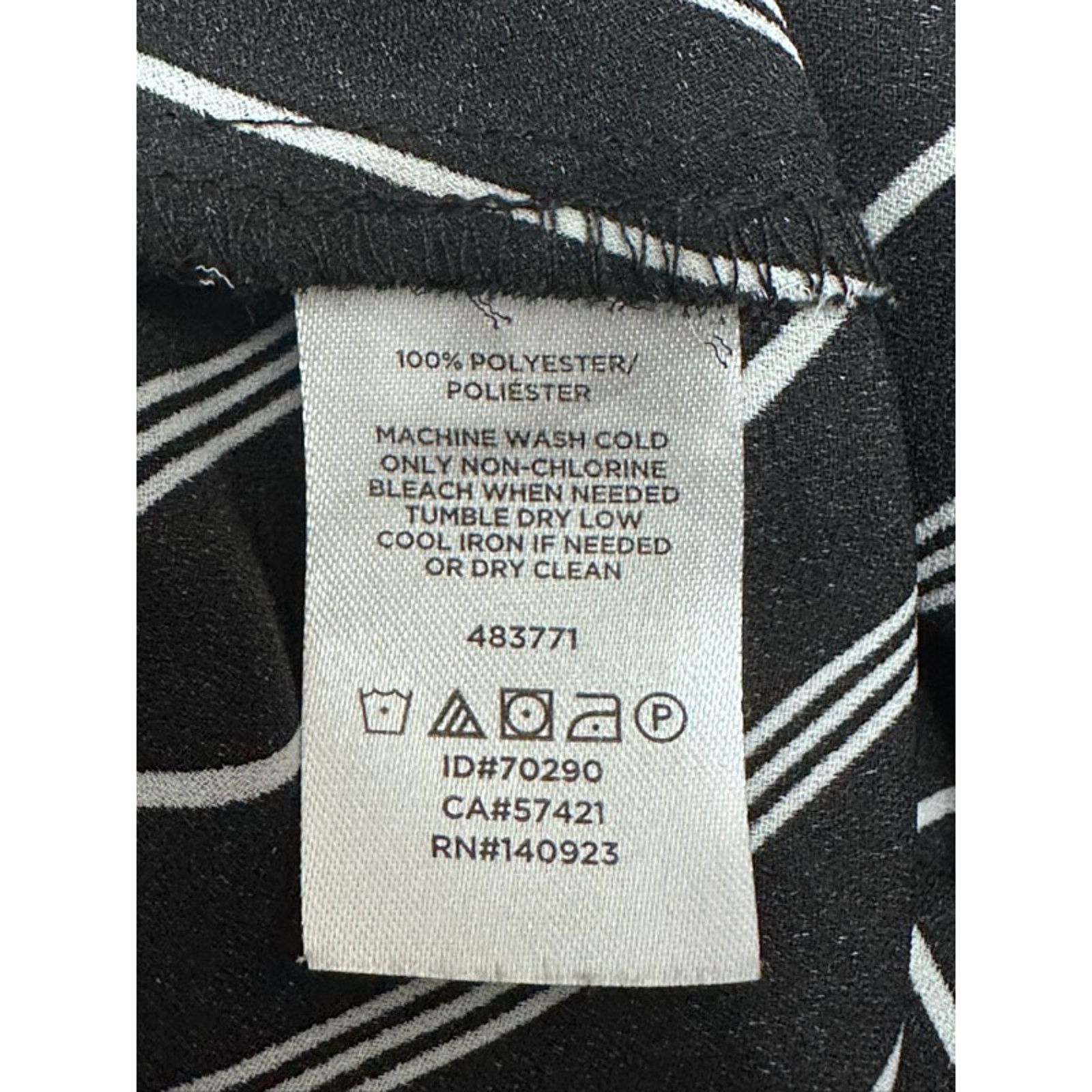 Loft Loft Faux Wrap Top Surplice Neckline Black White Women's XS Size XS / US 0-2 / IT 36-38 - 8 Thumbnail