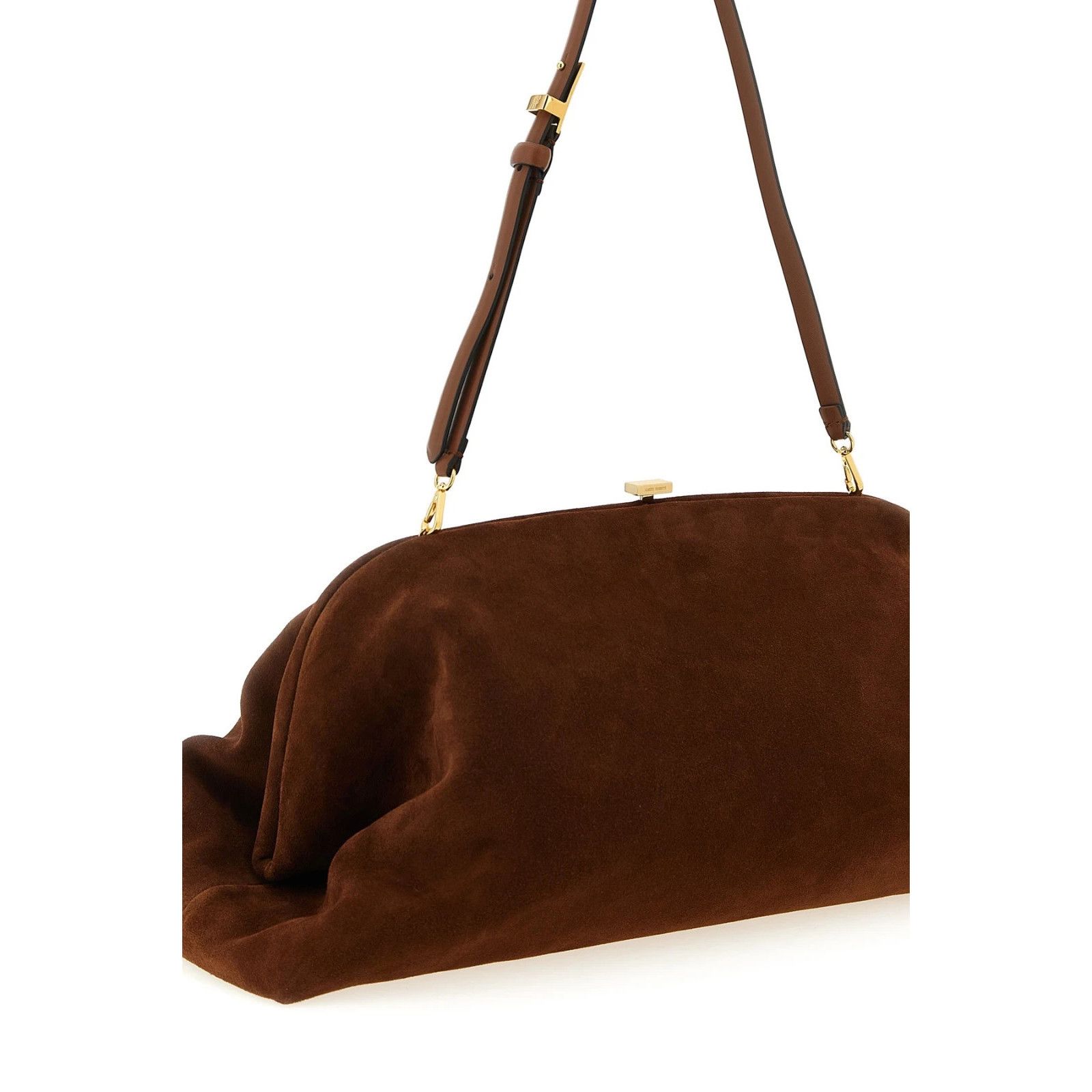 Alberta Ferretti ALBERTA FERRETTI Maxi Brown Suede Leather Pouch New & Authen Size ONE SIZE - 3 Thumbnail