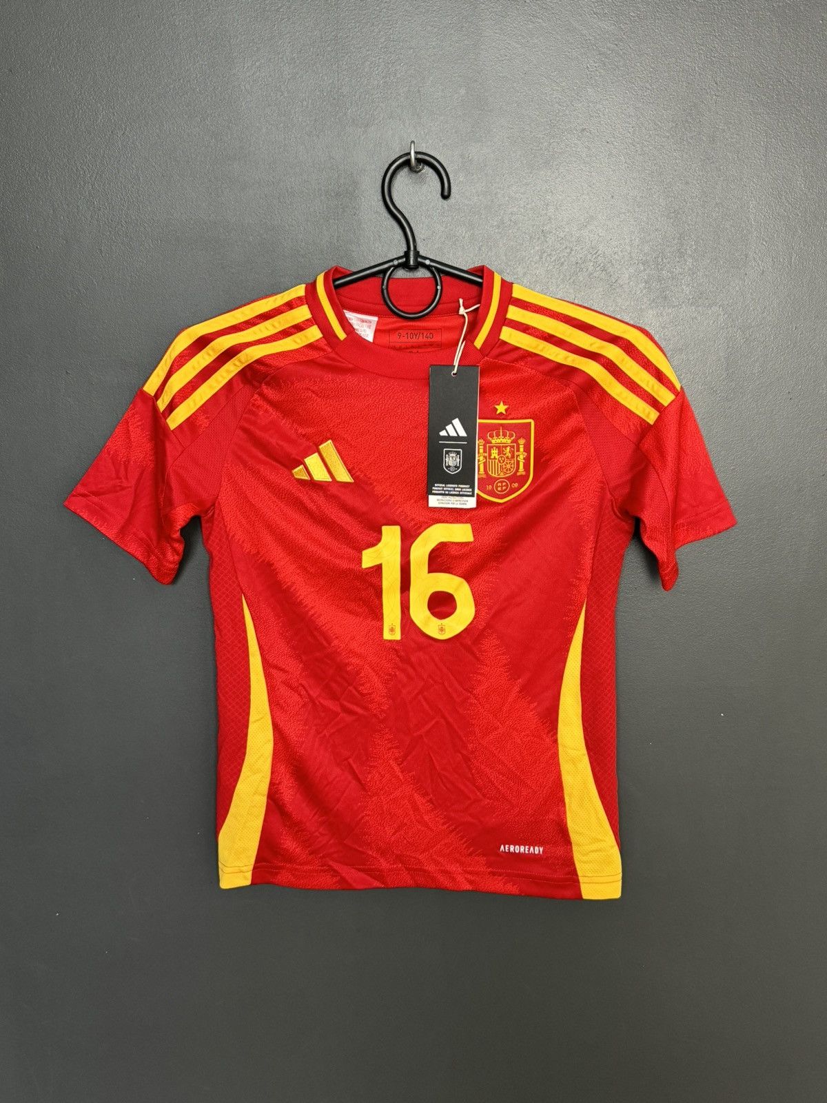 Adidas KIDS New Spain 24/25 Home Rodri Football Jersey T-Shirt Size US XS / EU 42 / 0 - 2 Thumbnail