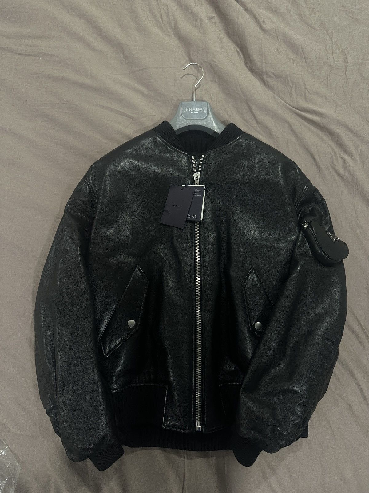 Prada Prada x Raf Simons Nappa Leather Bomber Jacket Size US L / EU 52-54 / 3 - 2 Thumbnail