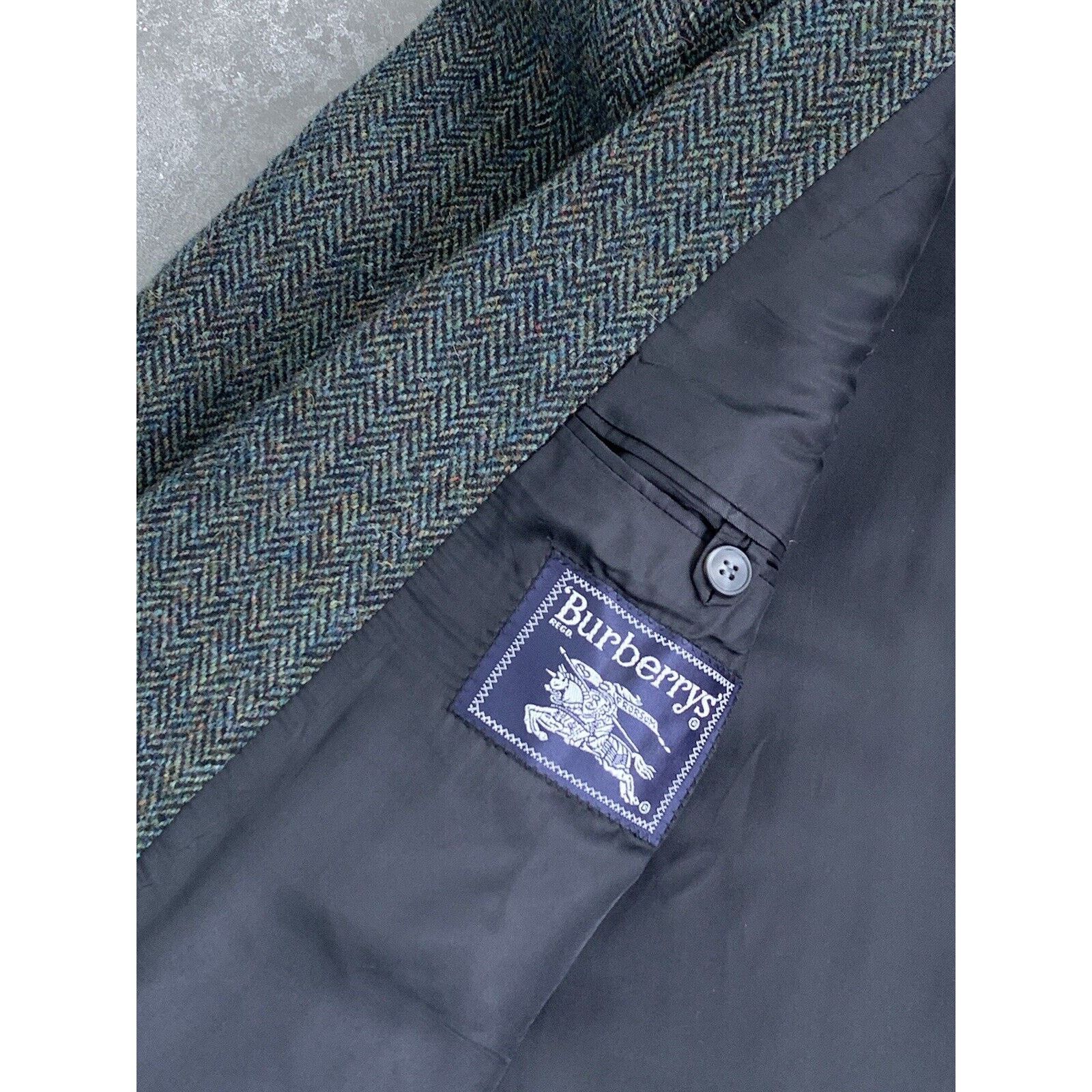 Burberry × Harris Tweed Men's BURBERRYS' HARRIS TWEED Sport Blazer Jacket Coat EU 52 Size 52R - 20 Thumbnail