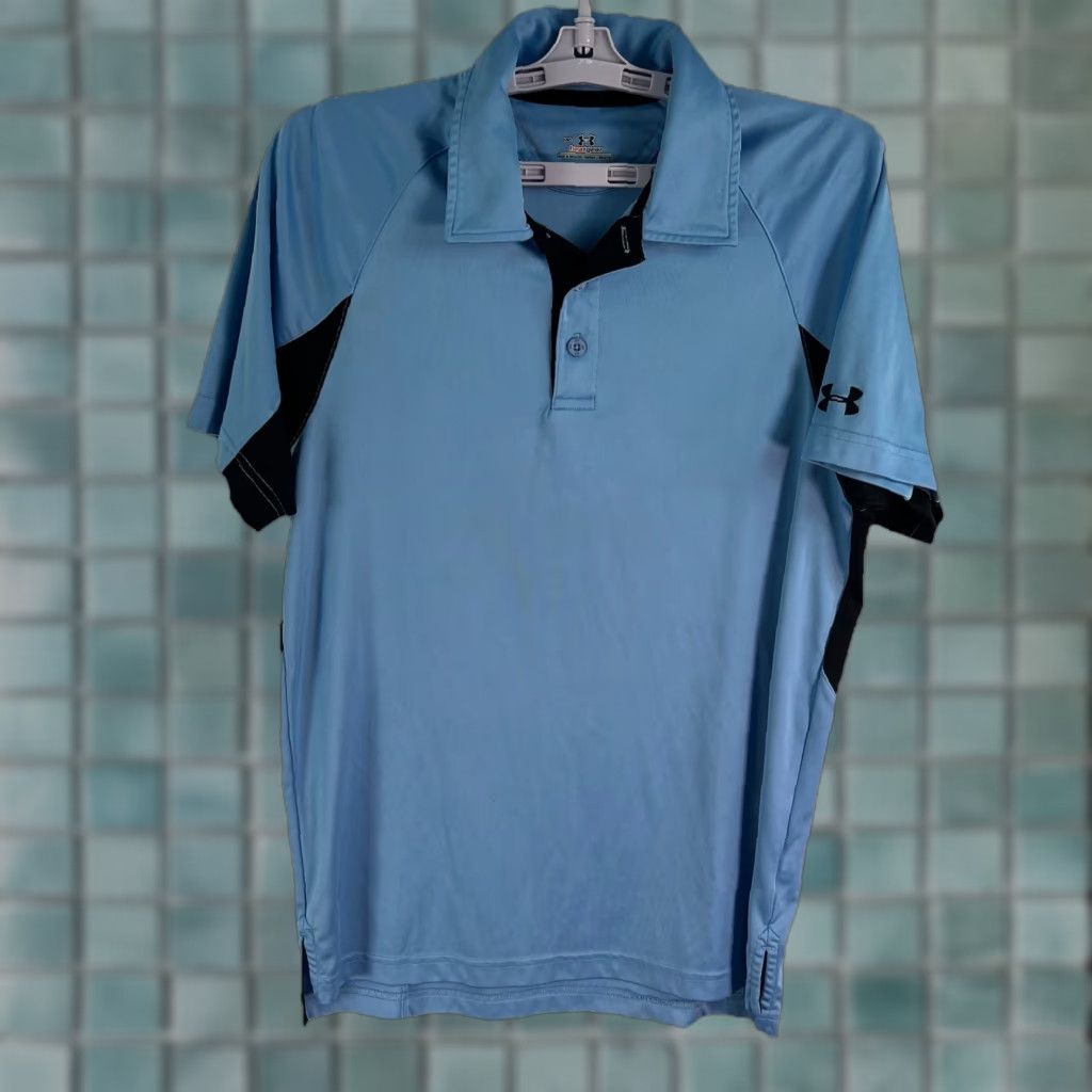 Under Armour Under Armour Heat Gear Polo Shirt Men’s M Blue Color Block Polo Shirt Men M Blue Colorblock Sports Logo Size US M / EU 48-50 / 2 - 1 Thumbnail