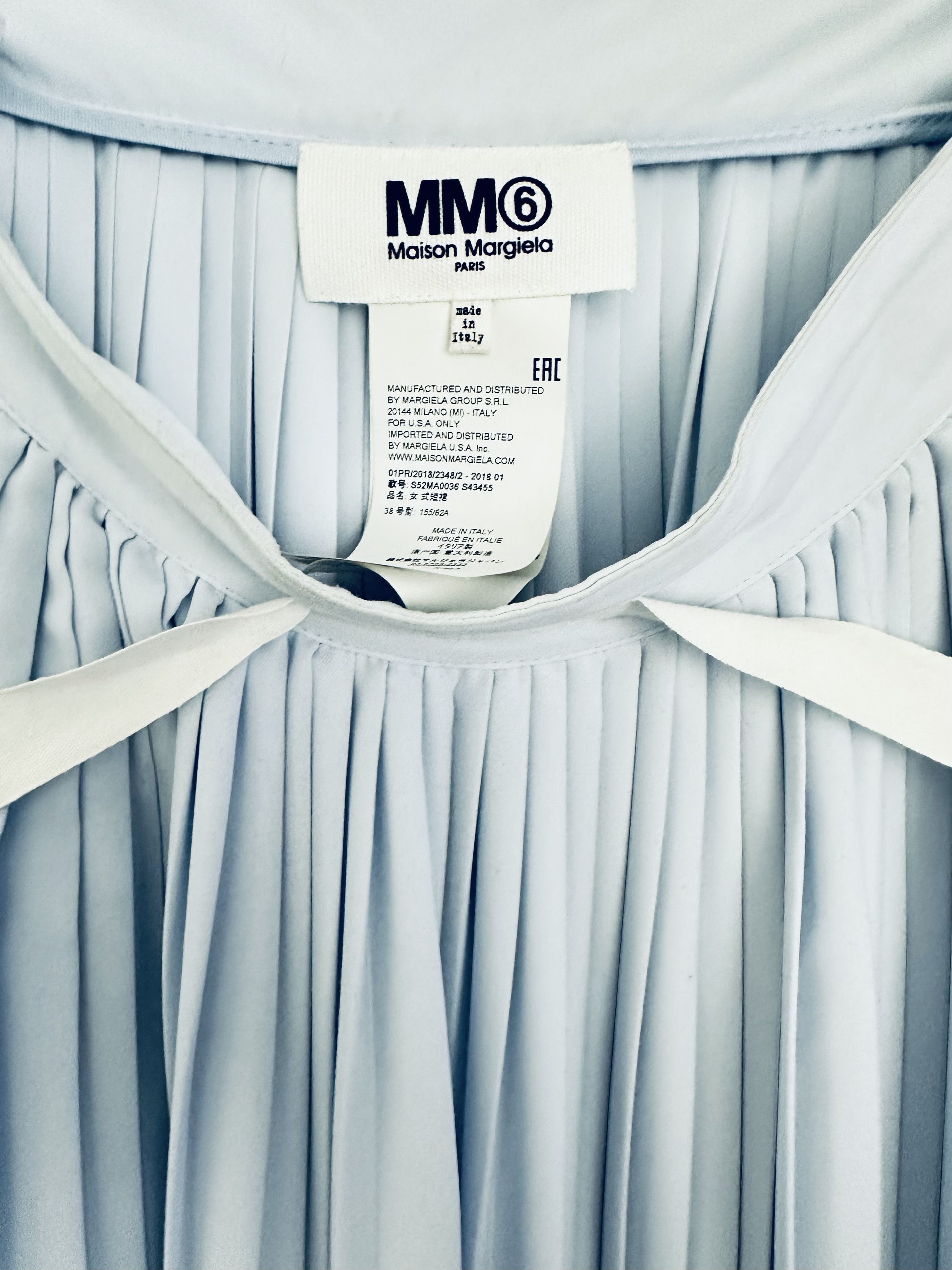 MM6 MM6 MASON MARGIELA POWDER BLUE PLEATED SKIRT Size 26" / US 2 / IT 38 - 4 Thumbnail