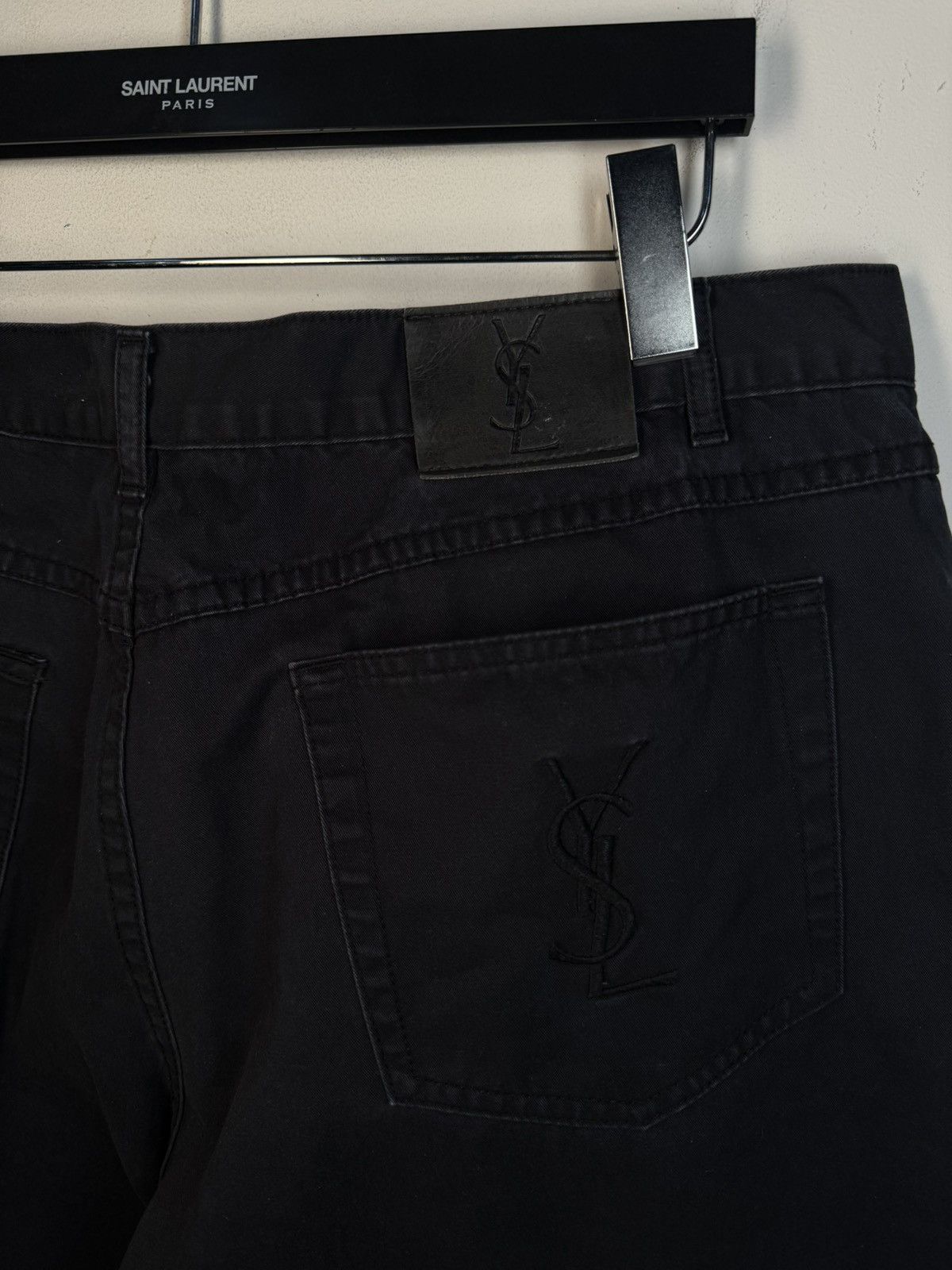Yves Saint Laurent 40x30 YSL Jeans Black Denim Pants Cotton Casual Vintage y2k Size US 40 / EU 56 - 22 Thumbnail